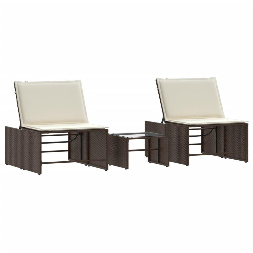 VidaXL Sonnenliege poly-rattan