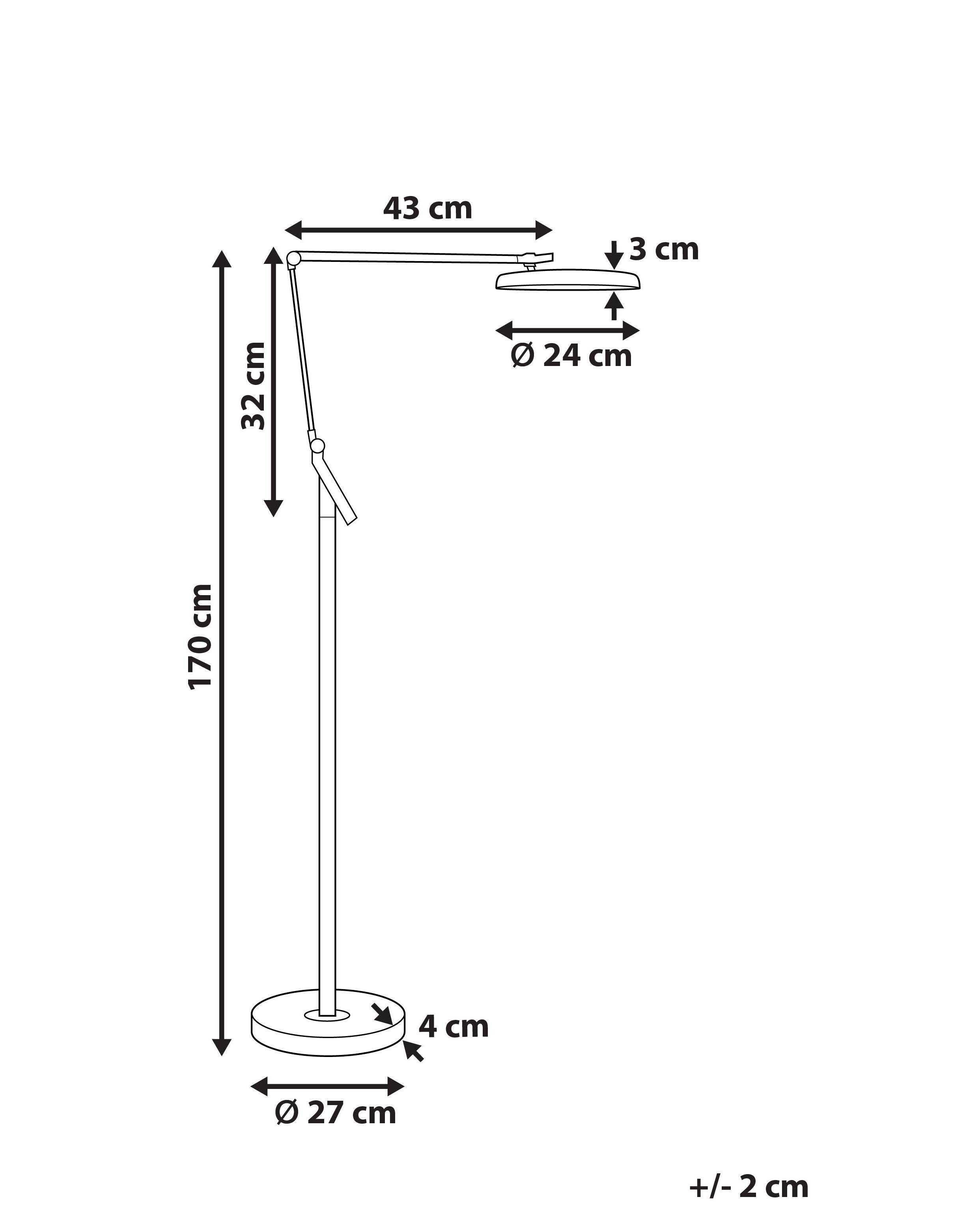 Beliani LED Stehlampe aus Kunststoff Modern CARINA