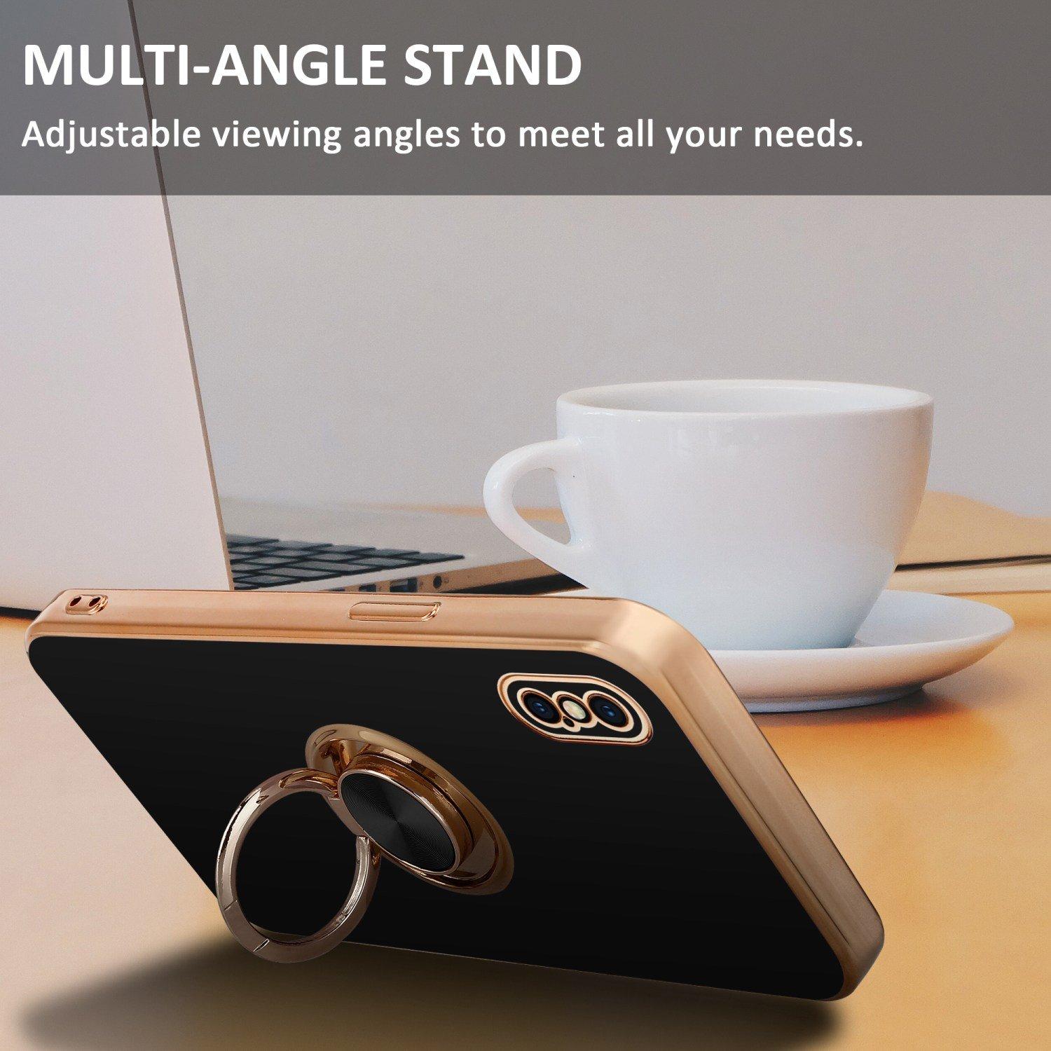 Cadorabo Hülle für Apple iPhone XS MAX mit Ring - Schutzhülle