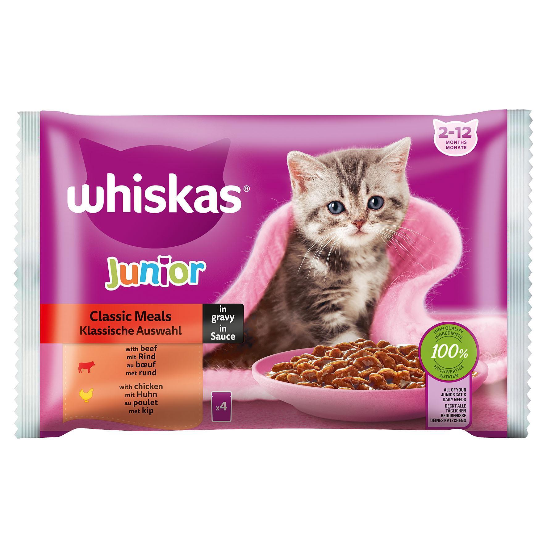 whiskas Junior Klassische Auswahl 4x85g
