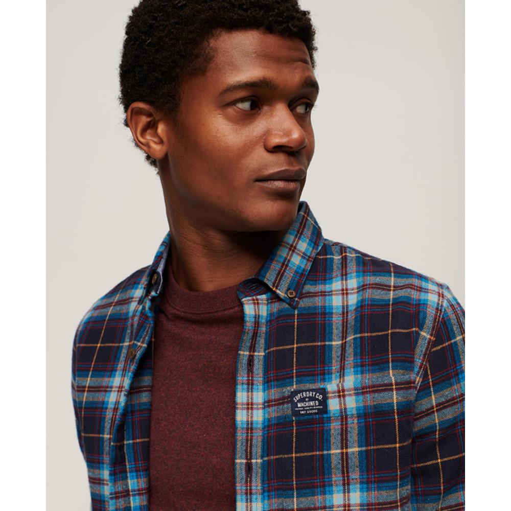 Superdry Langarm Bio-Baumwolle Holzfällerhemd