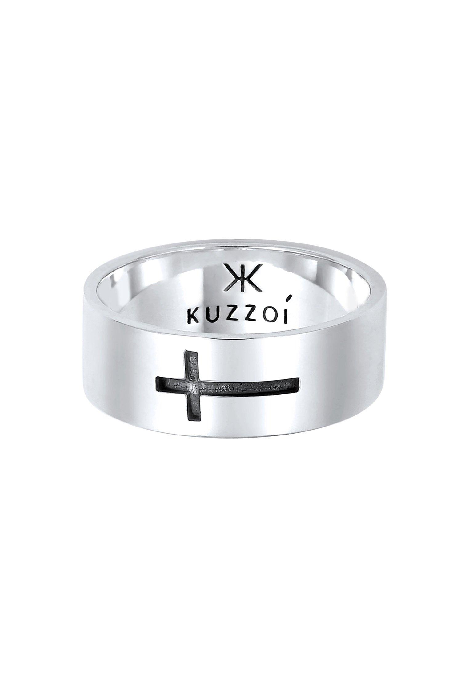 Kuzzoi Ring Bandring Glanz Kreuz Glaube