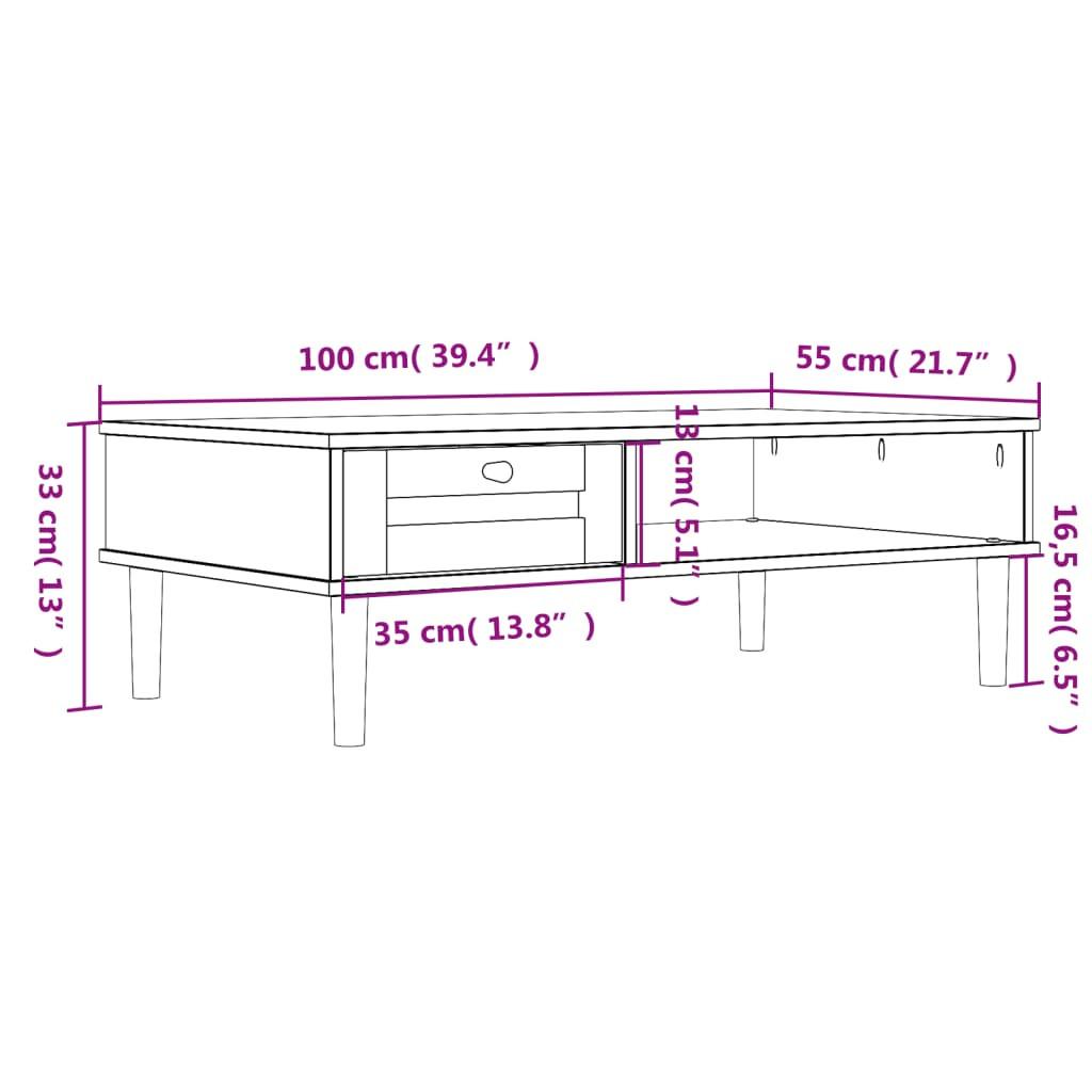 VidaXL Couchtisch holz