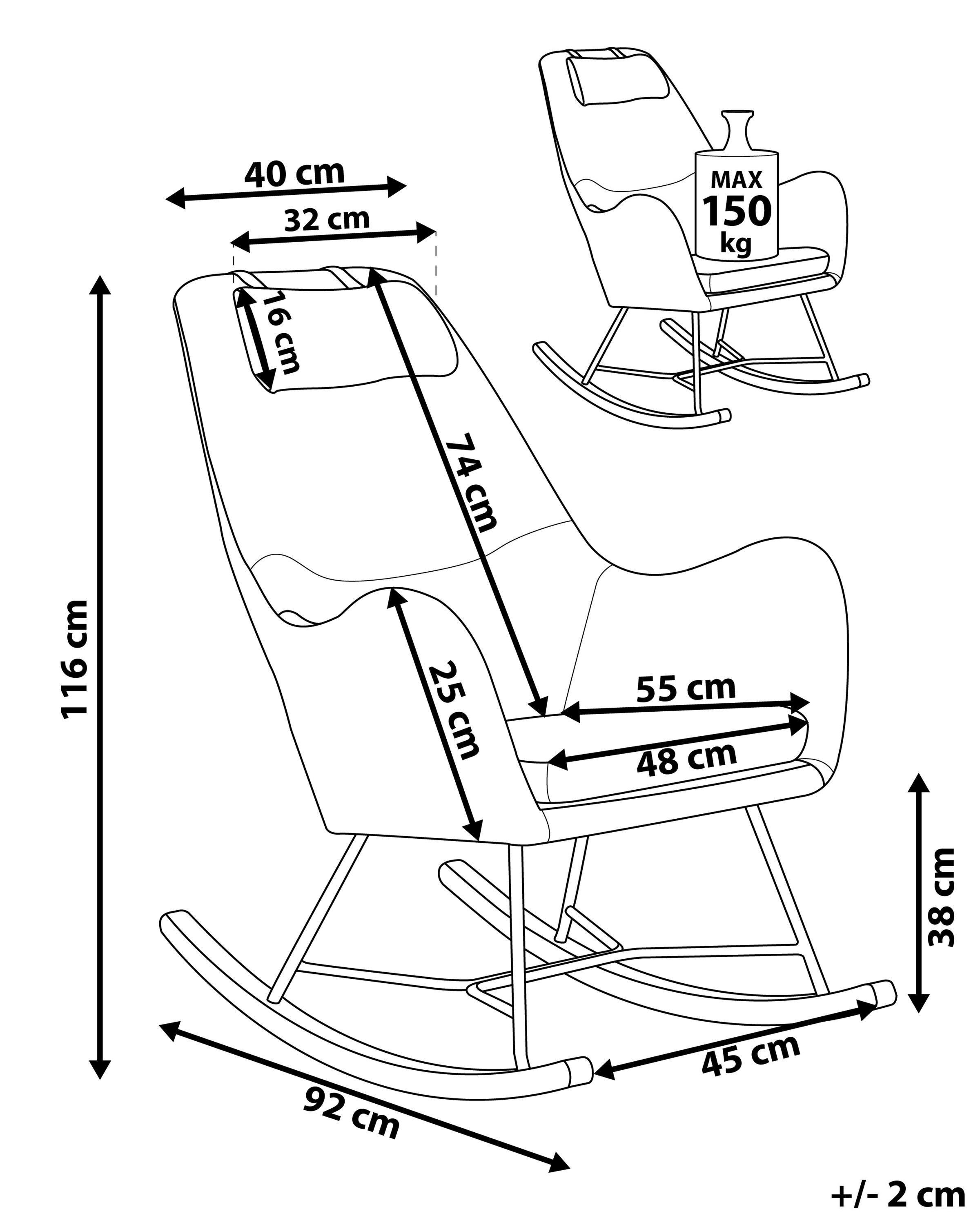 Beliani Schaukelsessel aus Polyester Retro ARRIE
