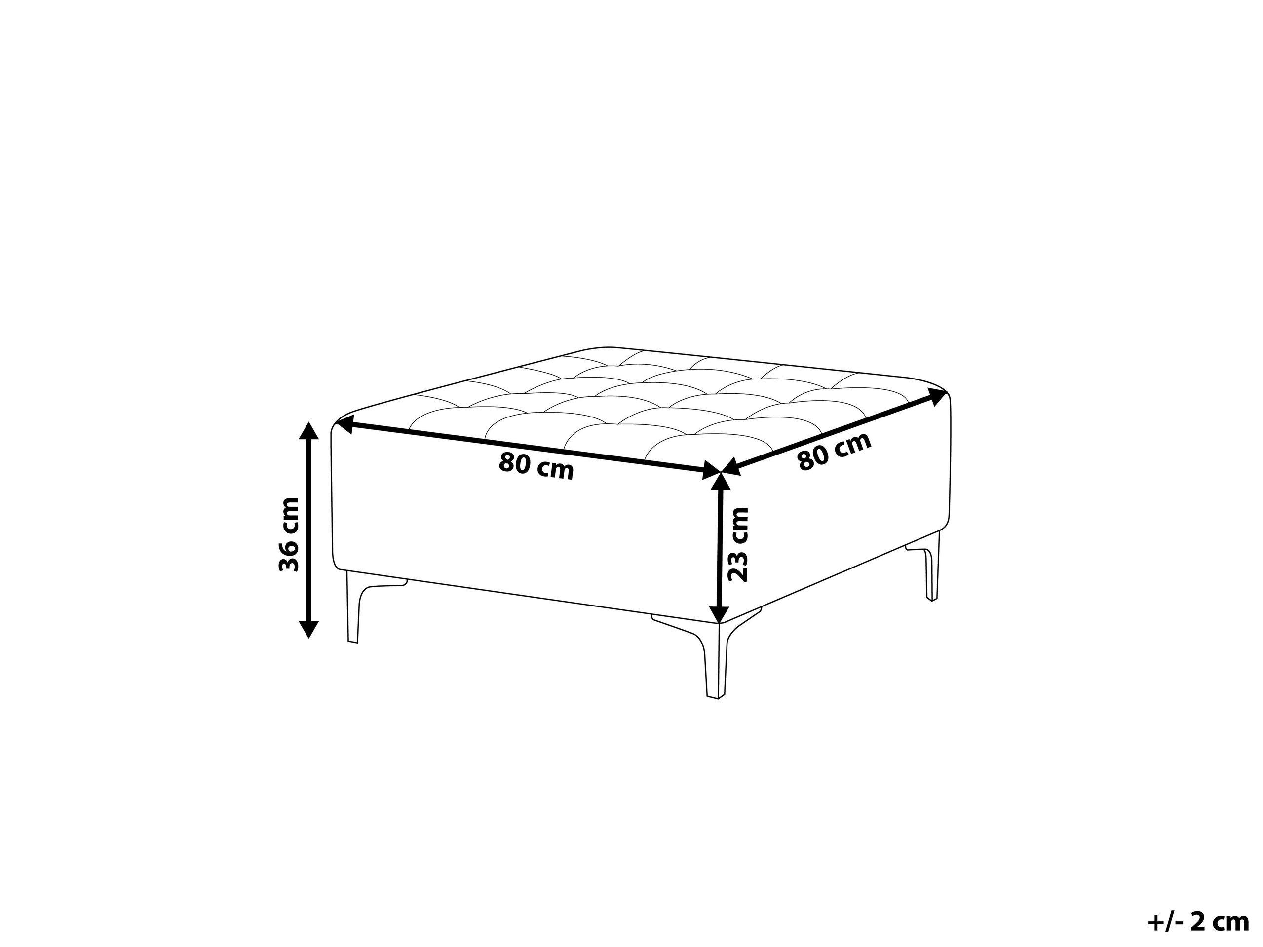 Beliani Ottomane aus Samtstoff Modern ABERDEEN
