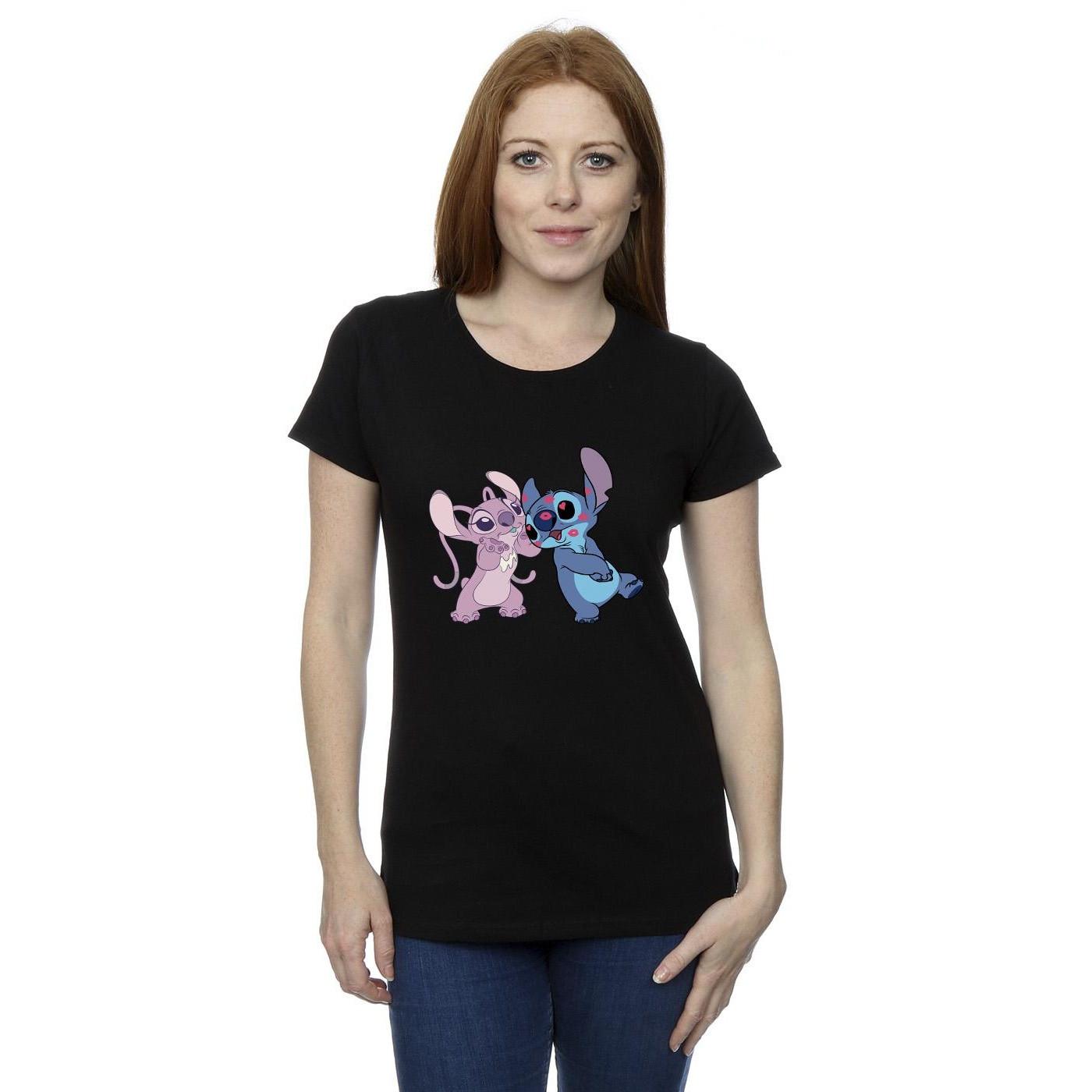 Disney Stitch und Angel Grafik Print T-Shirt