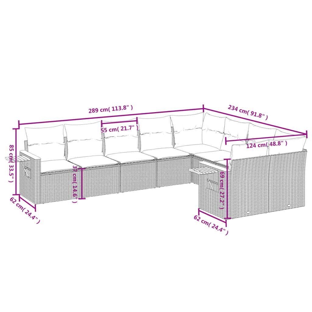 VidaXL Garten sofagarnitur poly-rattan