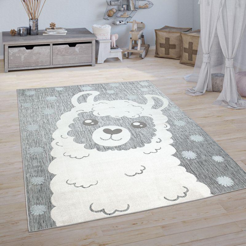 Paco Home Kinder Teppich Kinderzimmer Spielteppich Lama Motiv