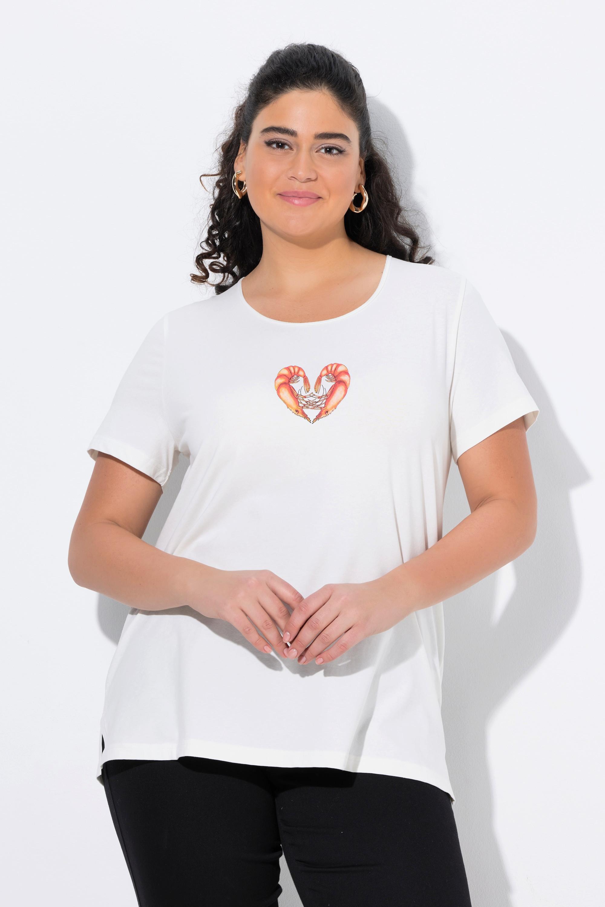 Ulla Popken Classic Scampis Herzmotiv Halbarm T-Shirt