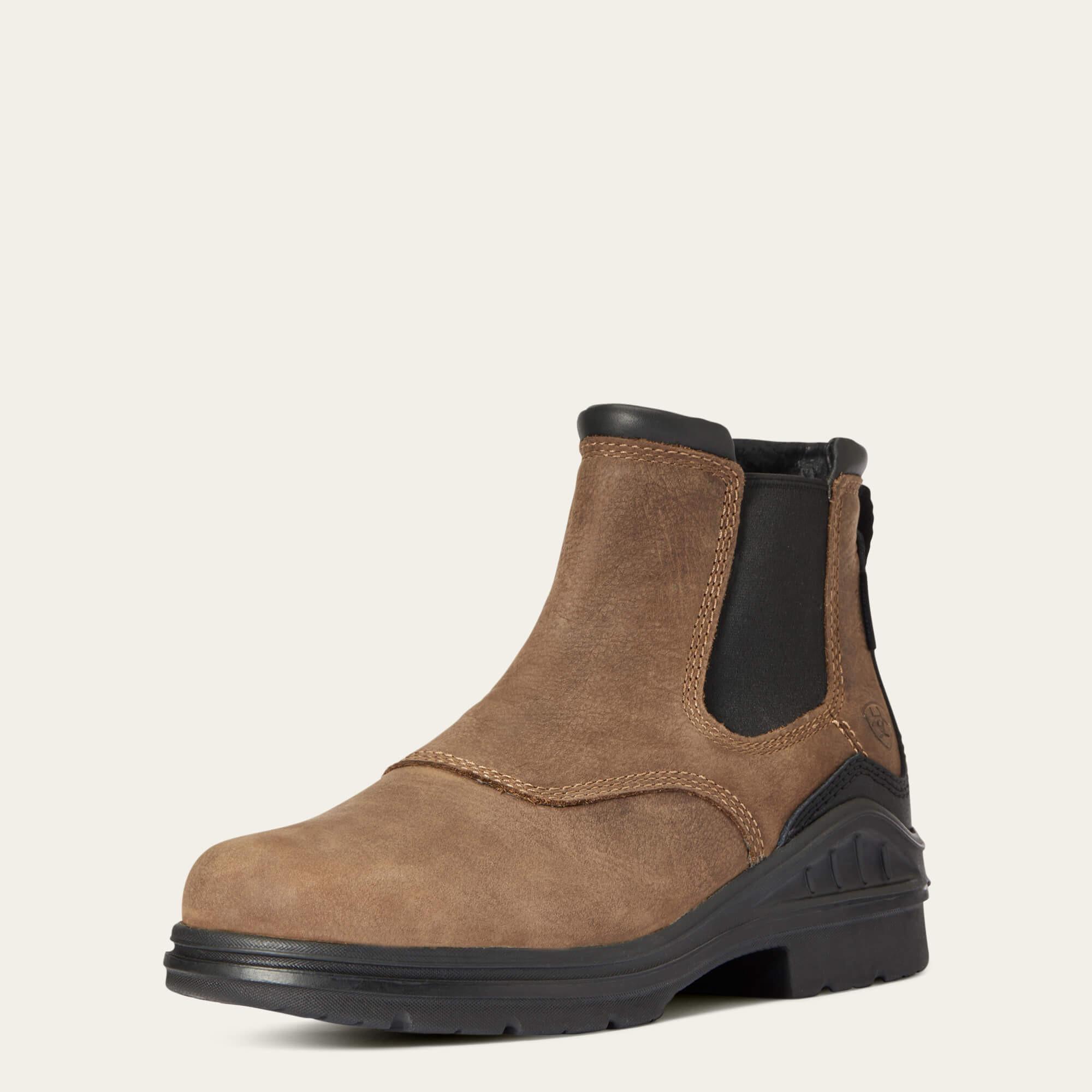 Ariat wasserdichte stiefeletten barnyard twin gore ii antq brn 3.5/6 b