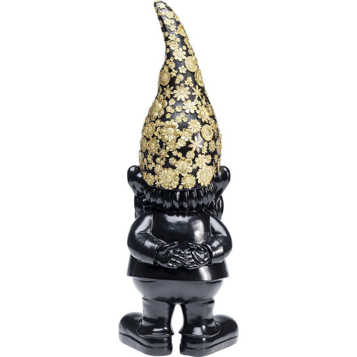 KARE Design Deko Figur Zwerg Standing Schwarz Gold 61cm