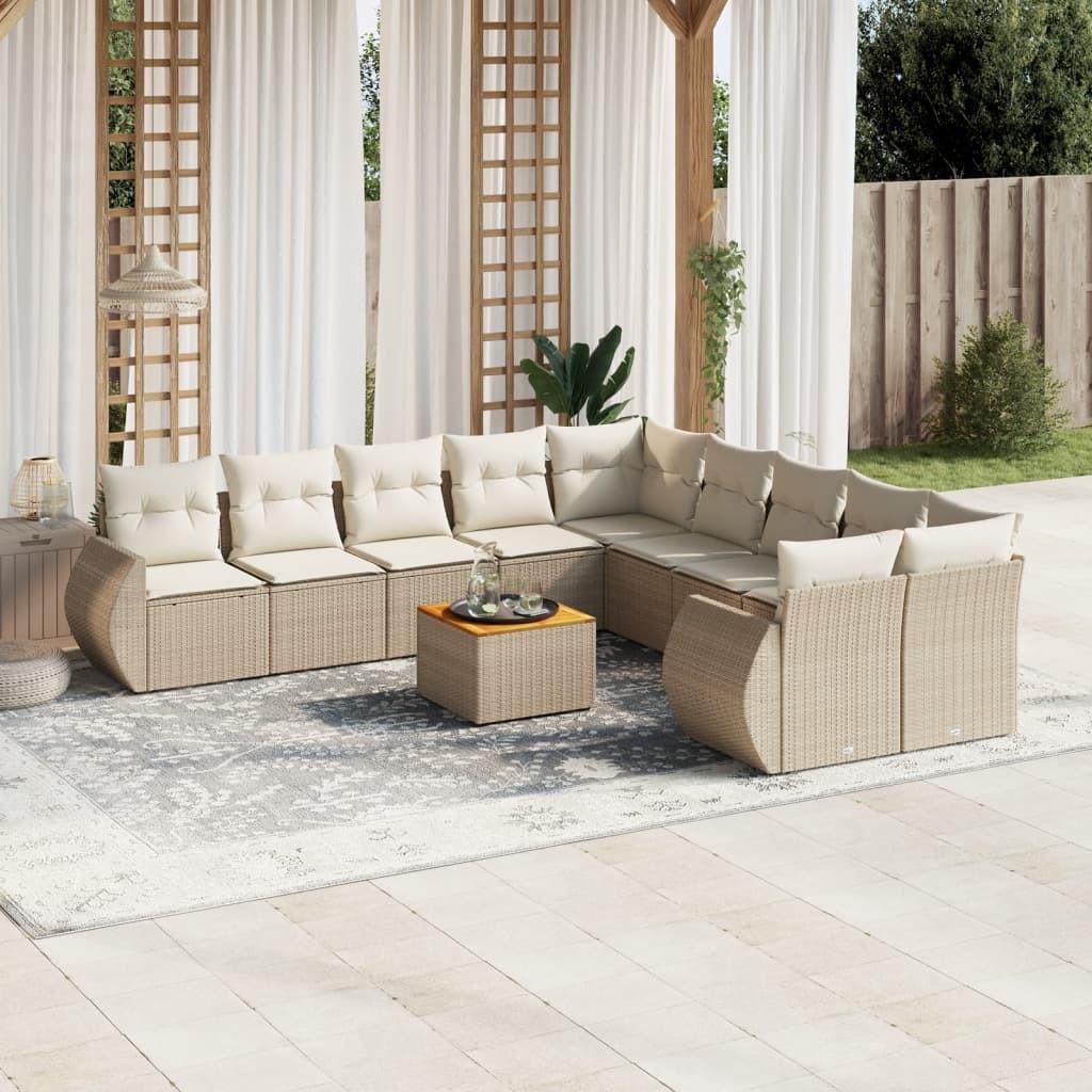 VidaXL Garten sofagarnitur poly-rattan