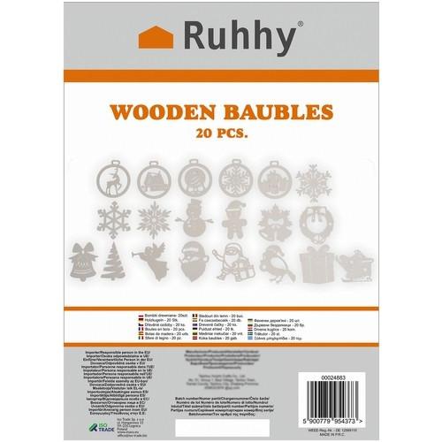 Ruhhy Holzkugeln – 20 Stück Ruhhy