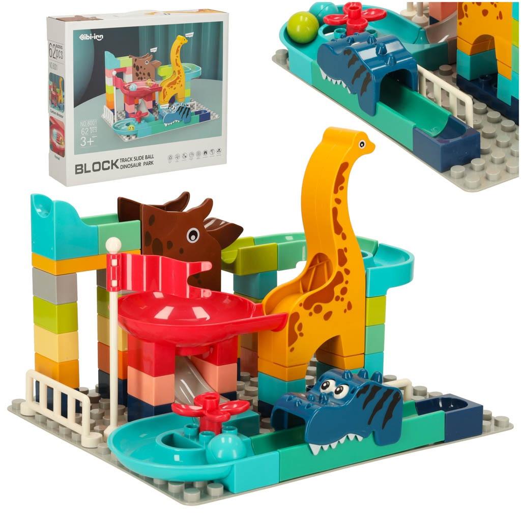 Northio Kreative Blöcke Kugelbahn Dinosaurierpark 62tlg