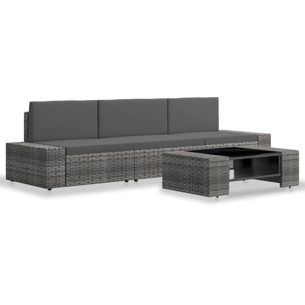 VidaXL Garten-lounge-set poly-rattan