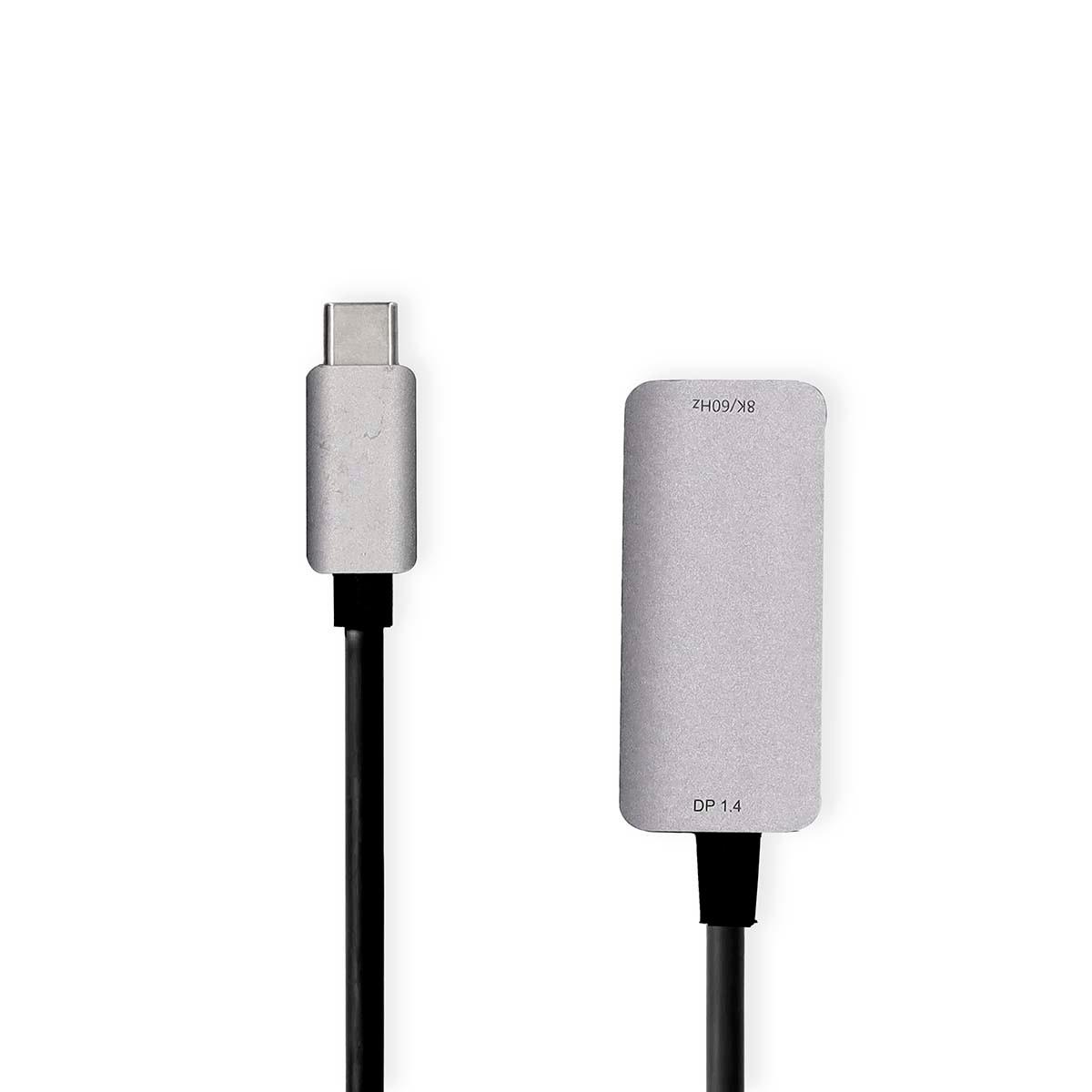 Nedis USB-C™-Adapter | USB 3.2 Gen 1 | USB-C™-Stecker | HDMI™-Ausgang | 8K@60Hz | 0,20m | Rund | Vernickelt | PVC | Schwarz | Kasten