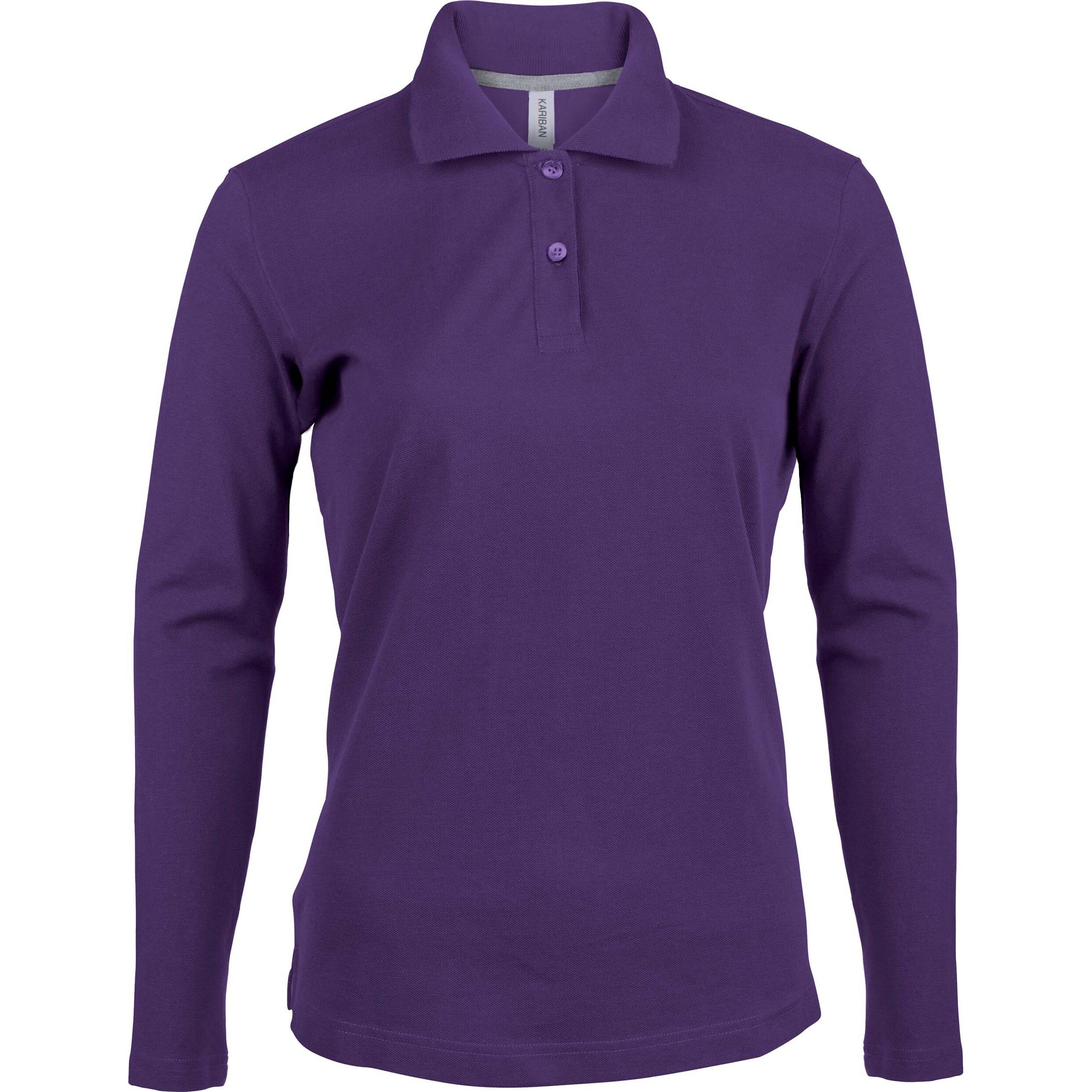 Kariban Langarm-Poloshirt