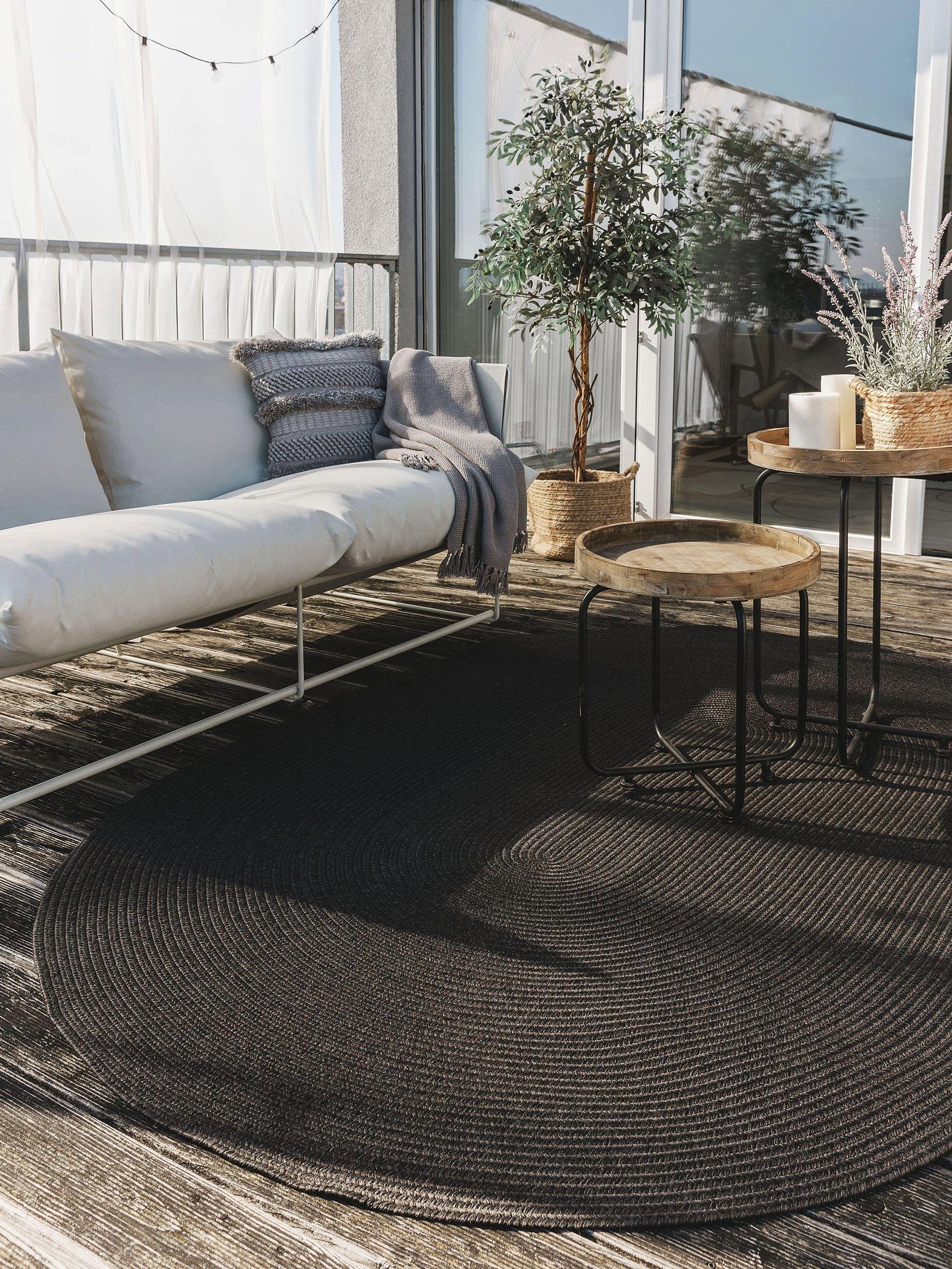 Benuta In- & Outdoor-Teppich Nandi Schwarz