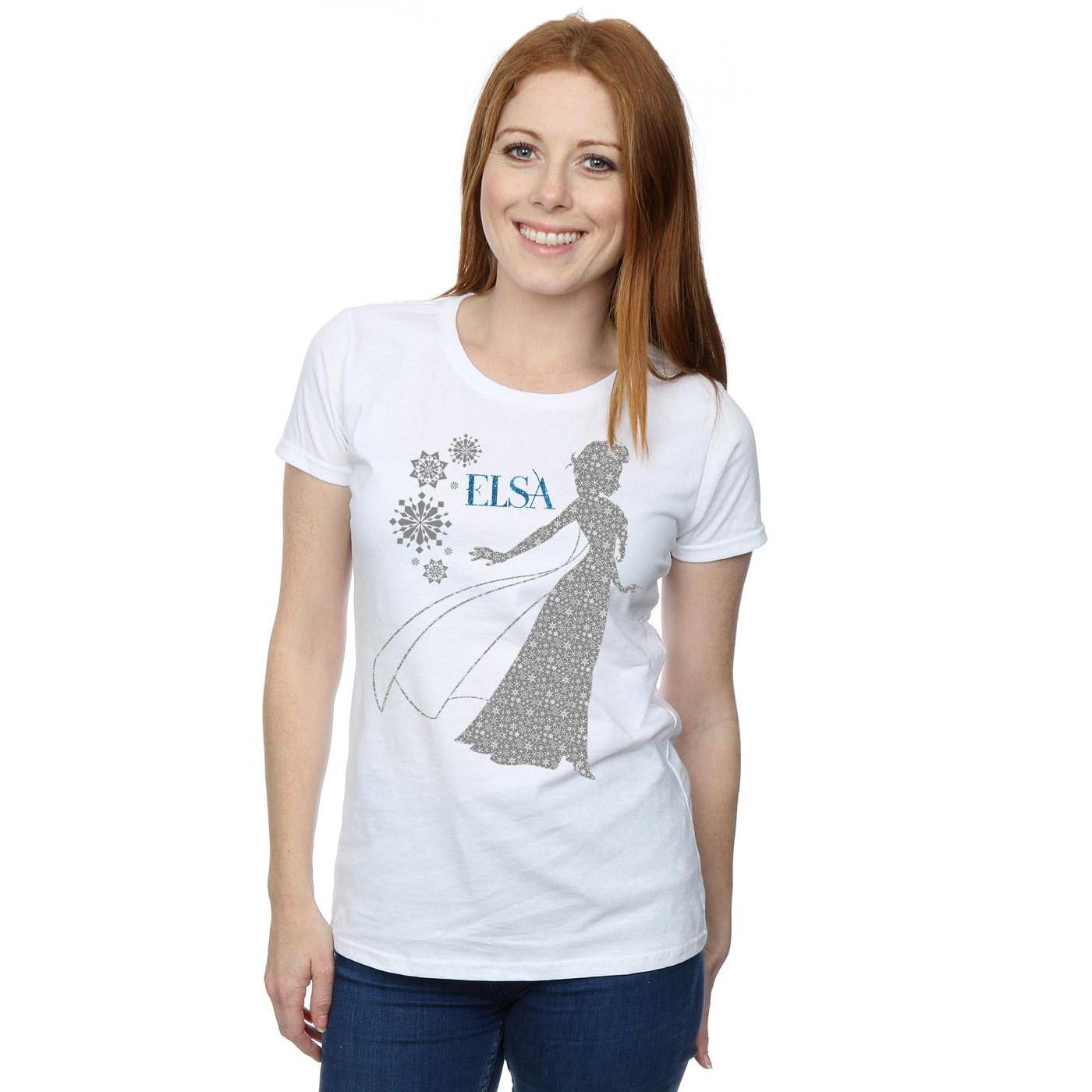 Disney Frozen Elsa Schneeflocken Print T-Shirt