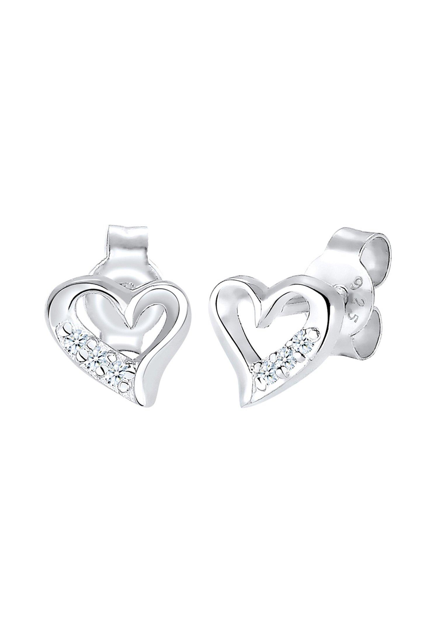 Elli Ohrringe Herz Liebe Diamant (0.03 Ct.)