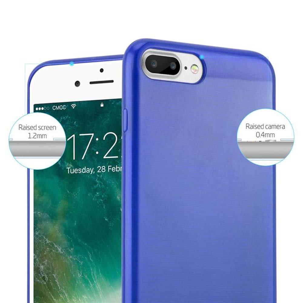 Cadorabo Hülle für Apple iPhone 7 PLUS 7S PLUS 8 PLUS TPU Silikon im Brushed Design