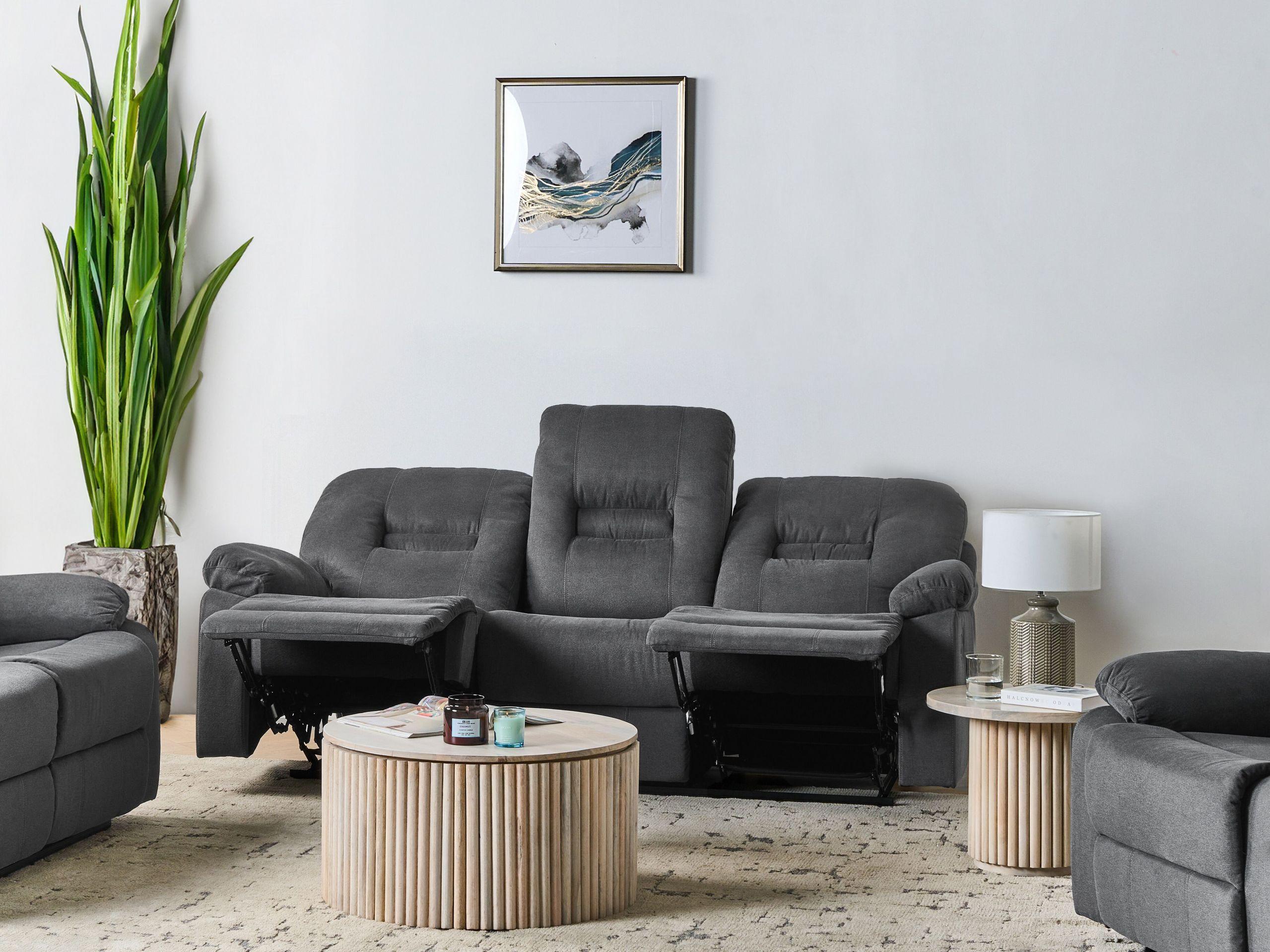 Beliani 3 Sitzer Sofa aus Polyester Modern BERGEN II
