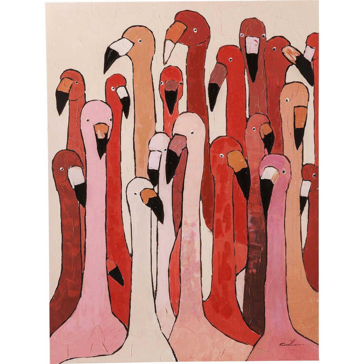 KARE Design Bild Touched Flamingo Meeting 120x90cm