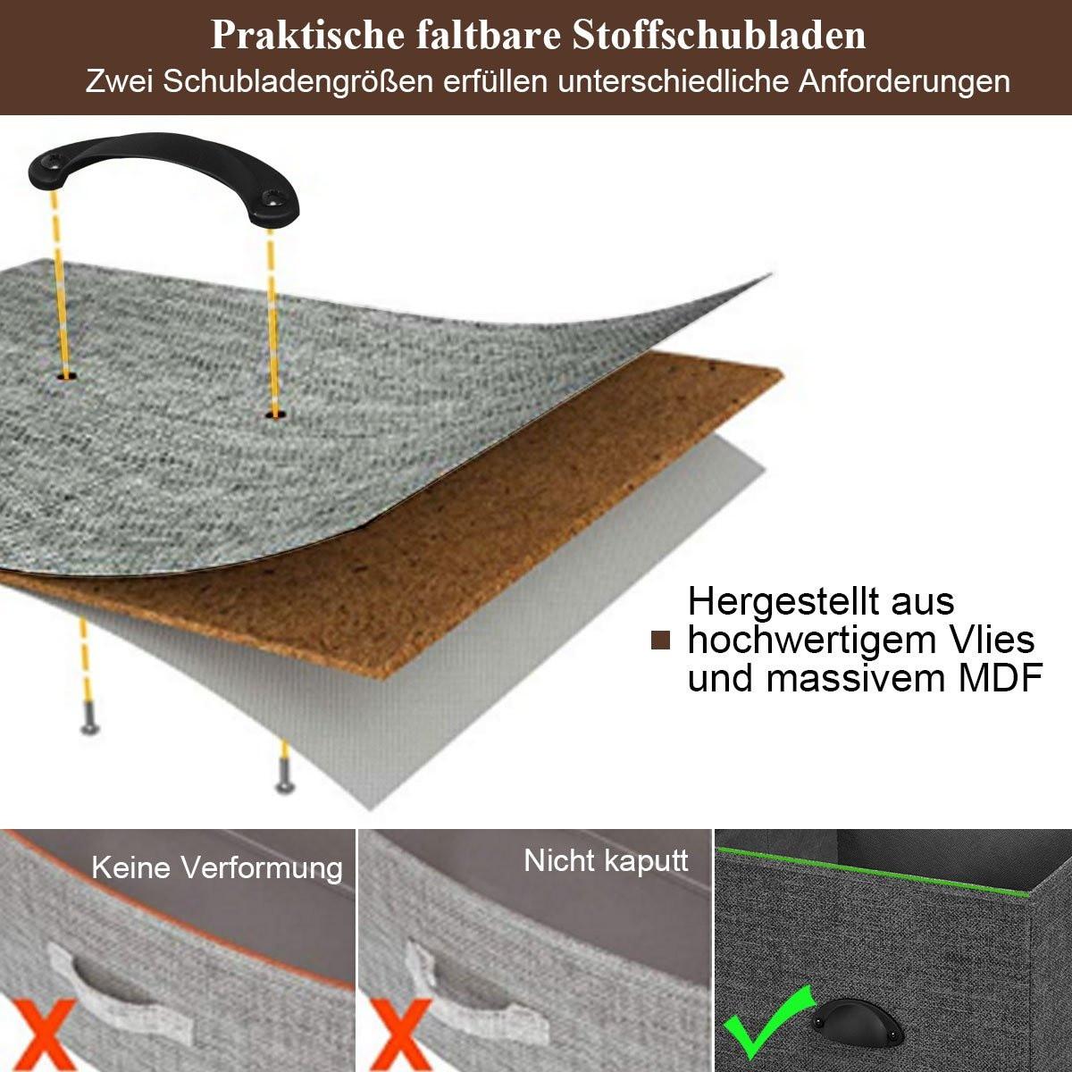Northix 5 Schubladen Aufbewahrungs-Einheit Horizontale Würfelförmige Aufbewahrungskommode