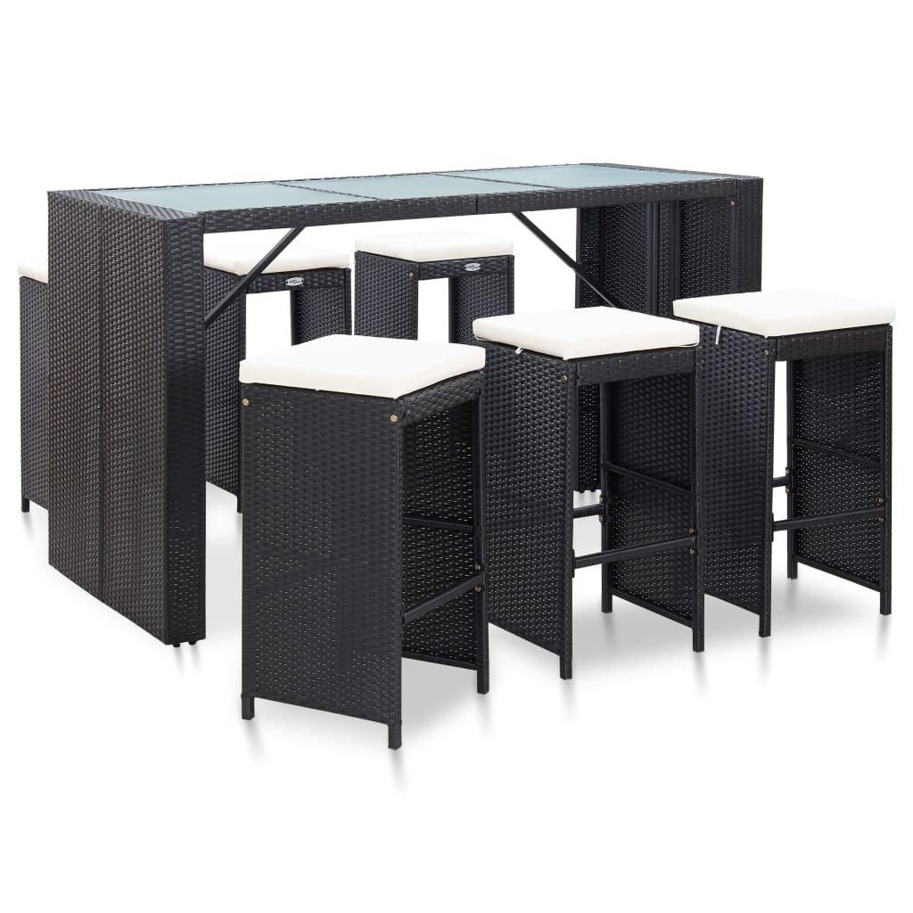 VidaXL Gartenbar-set poly-rattan