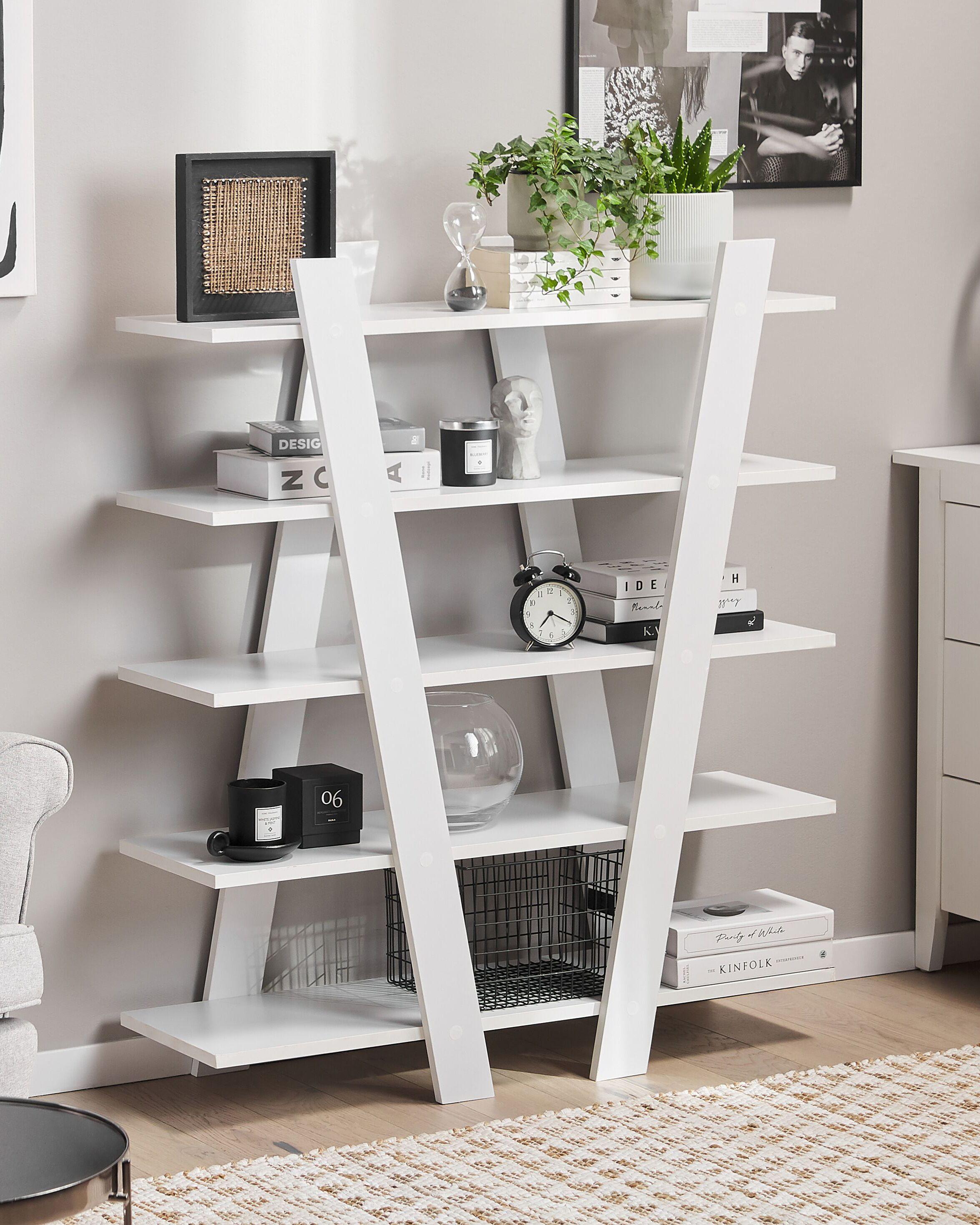 Beliani Regal mit 5 Ebenen aus Faserplatte Modern ESCALANTE