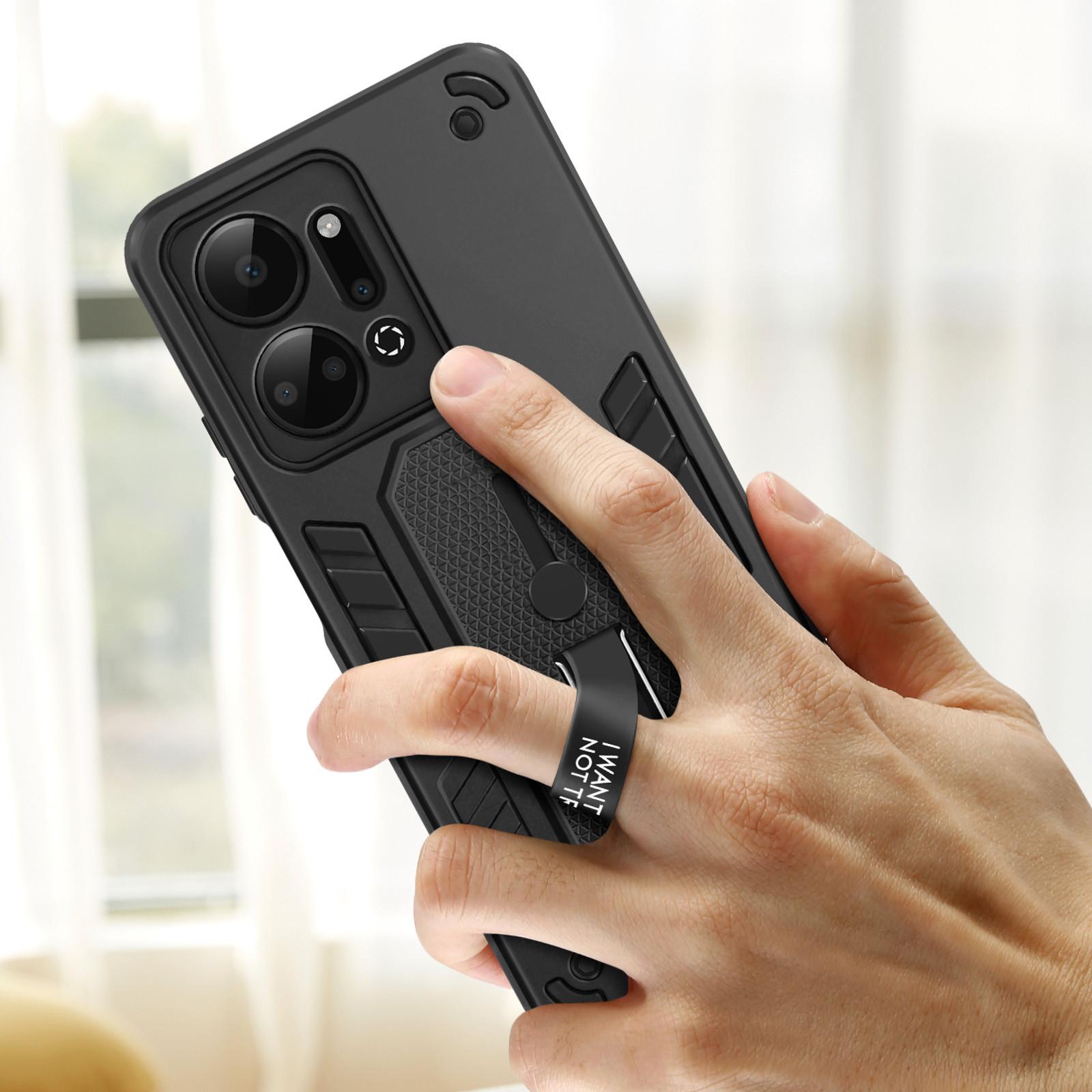 Avizar Stoßfeste Schutzhülle Honor X7a Schwarz