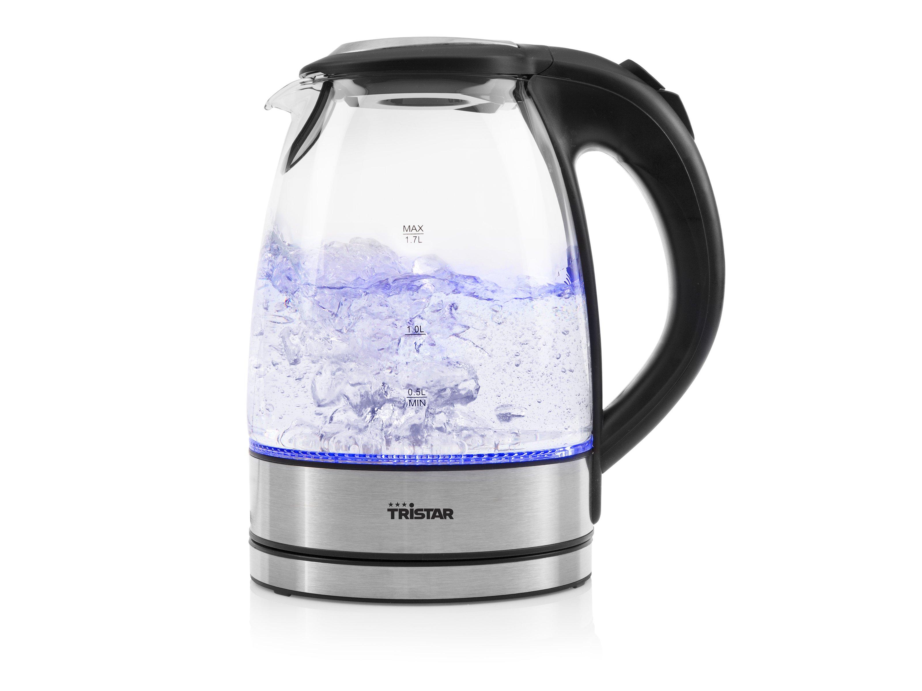 Tristar Wasserkocher WK-3377 1.7 l, Transparent Silber