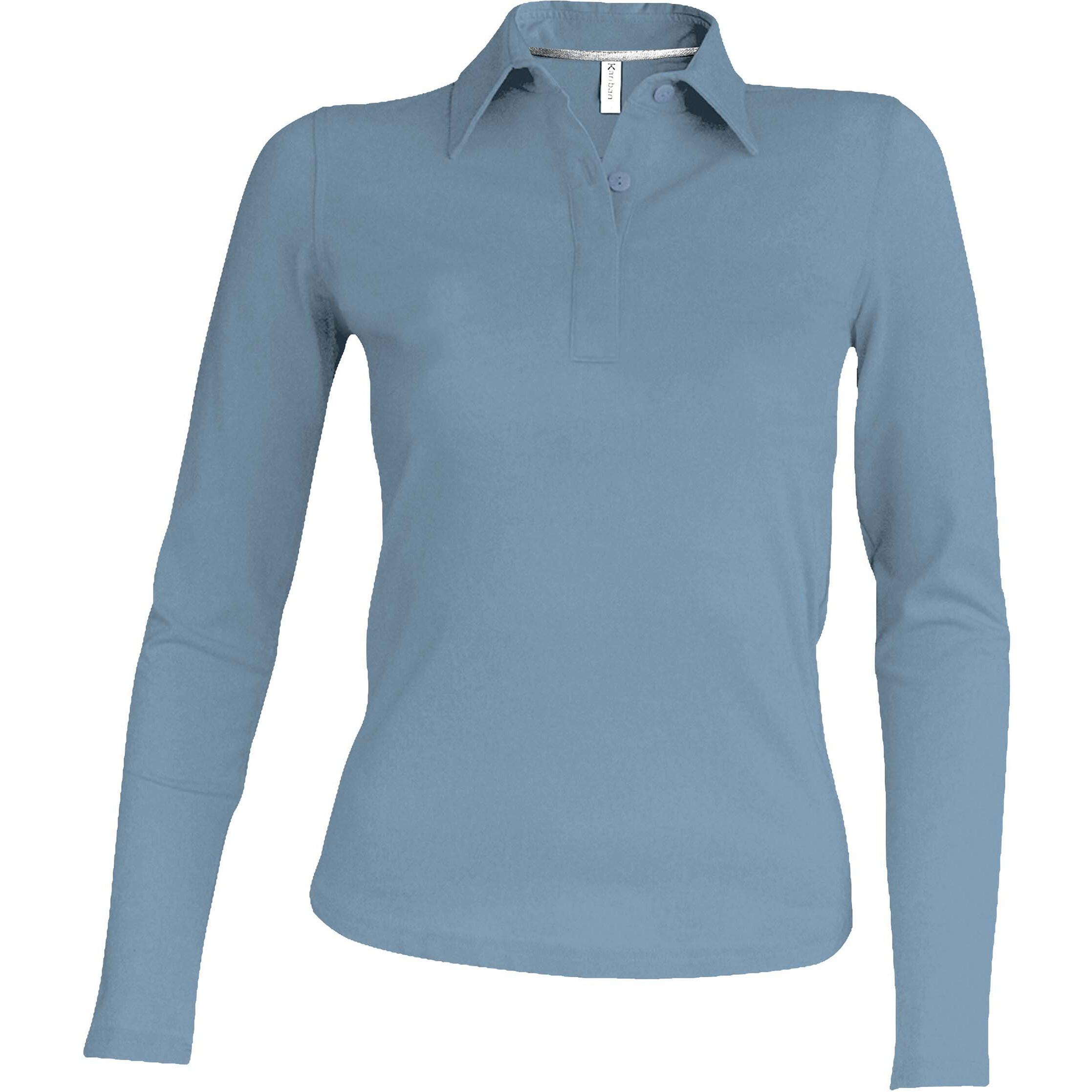 Kariban Langarm-Poloshirt
