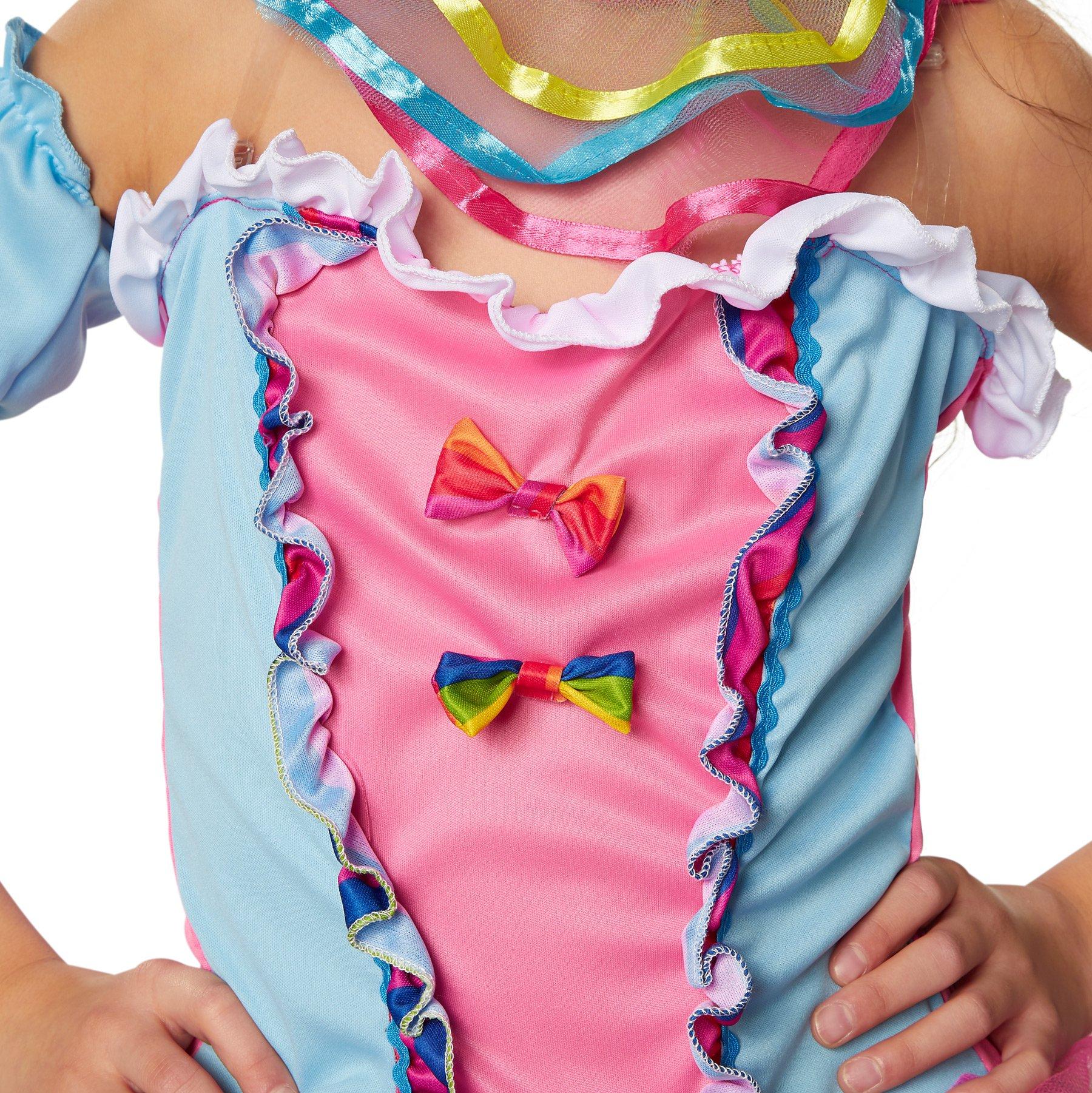 Tectake Mädchenkostüm Neon Regenbogen Girl