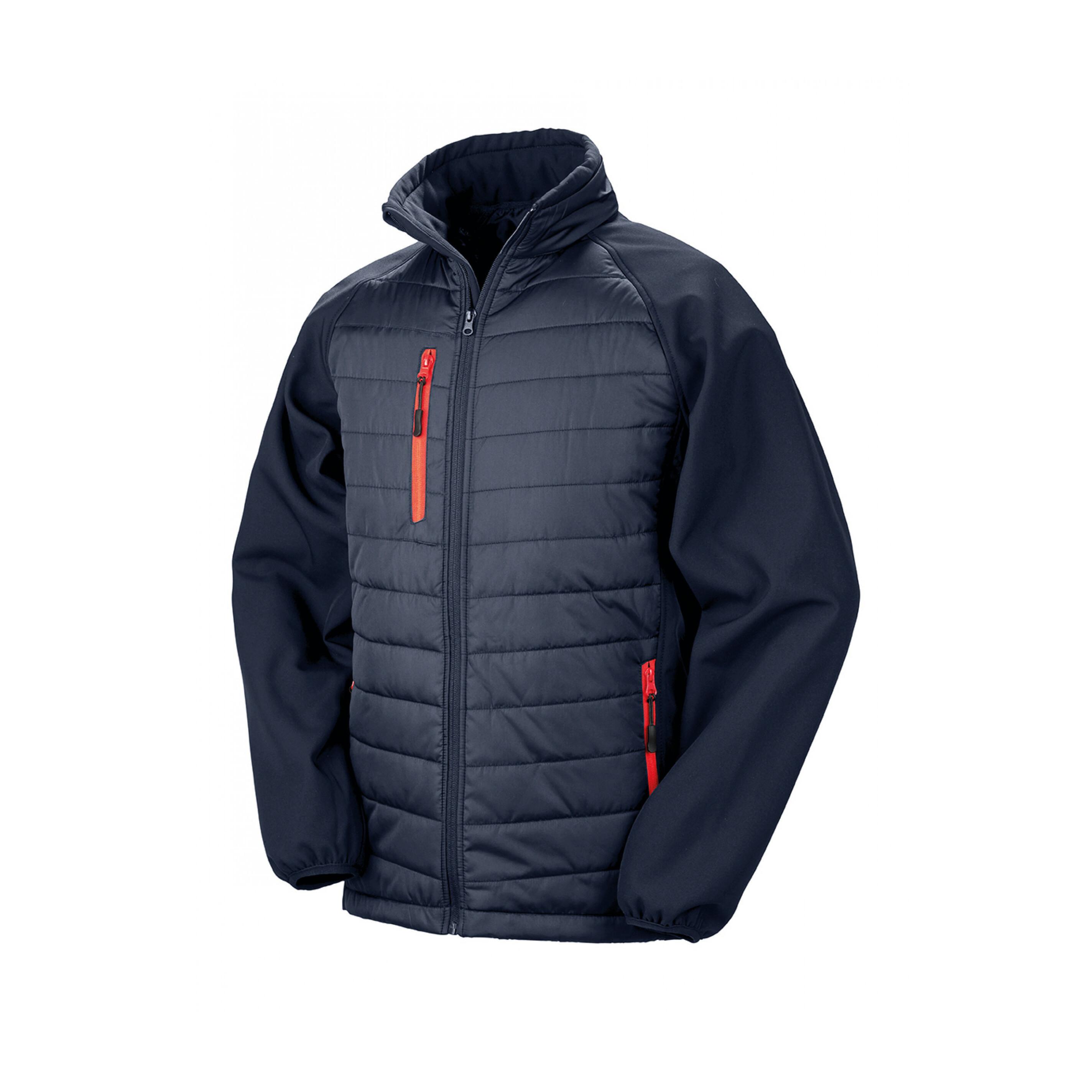 Result recycelte daunenjacke softshell black compass softshell