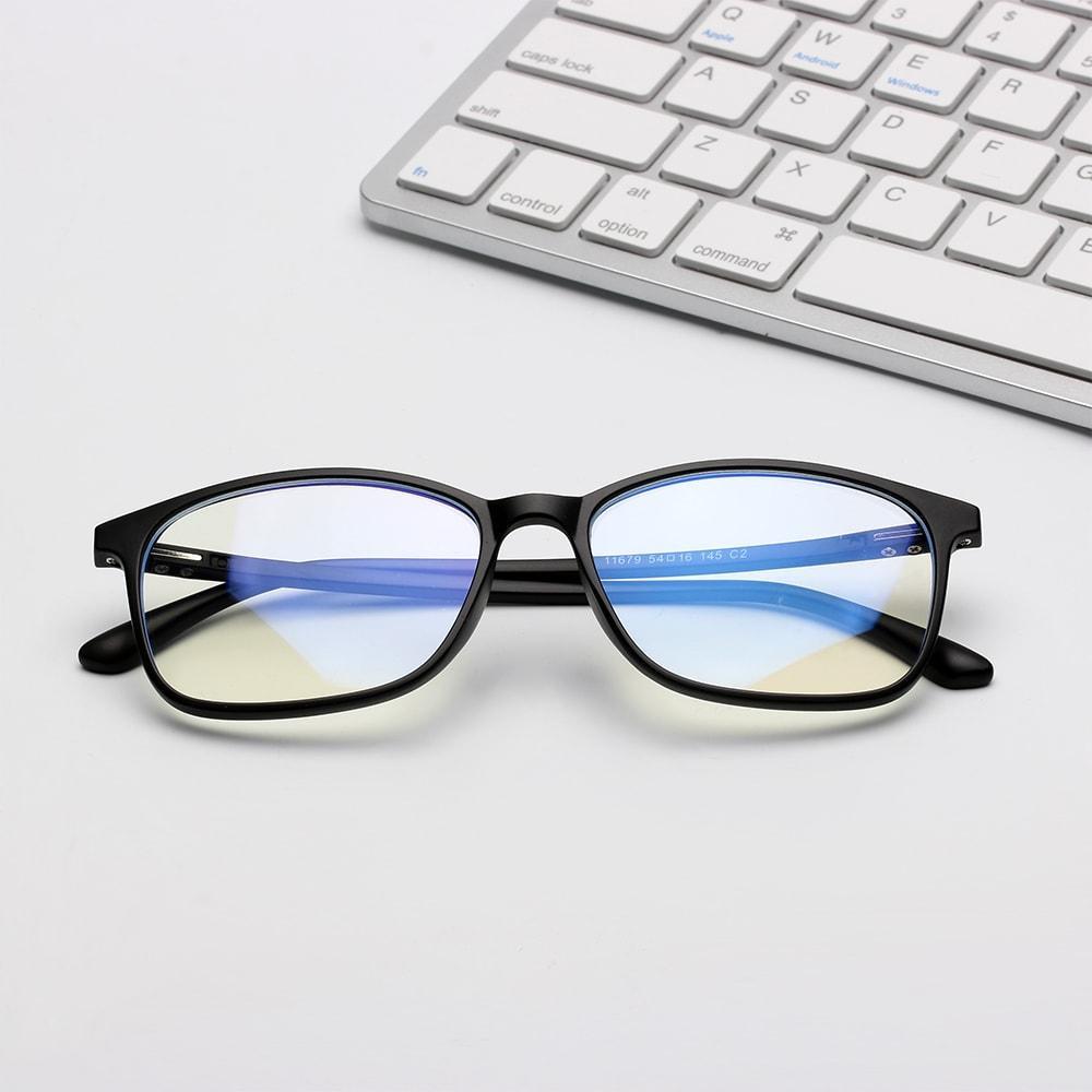eStore Anti-Blaulicht-Brille - Glänzend Schwarz