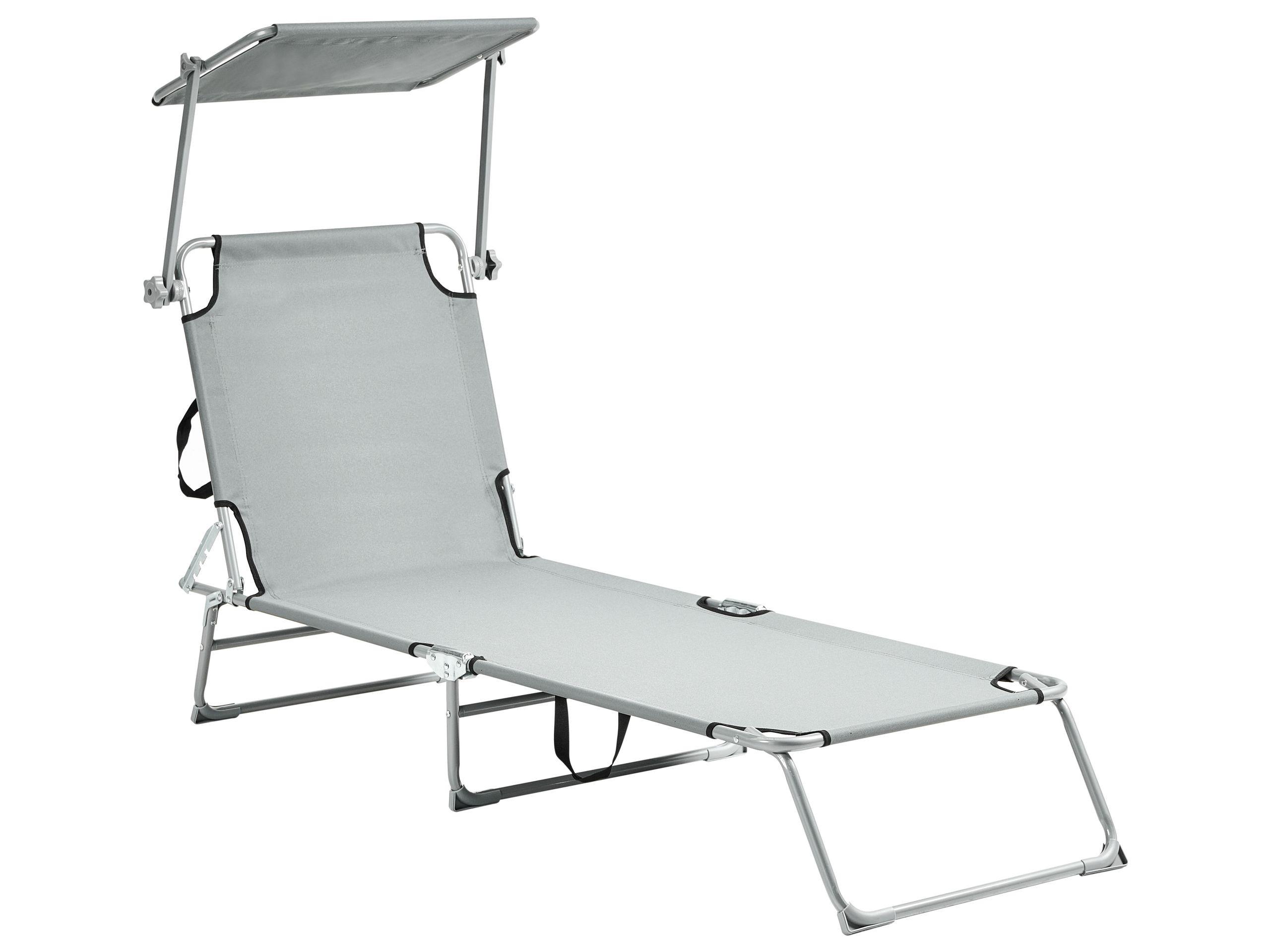 Beliani Sonnenliege aus Stahl Modern FOLIGNO