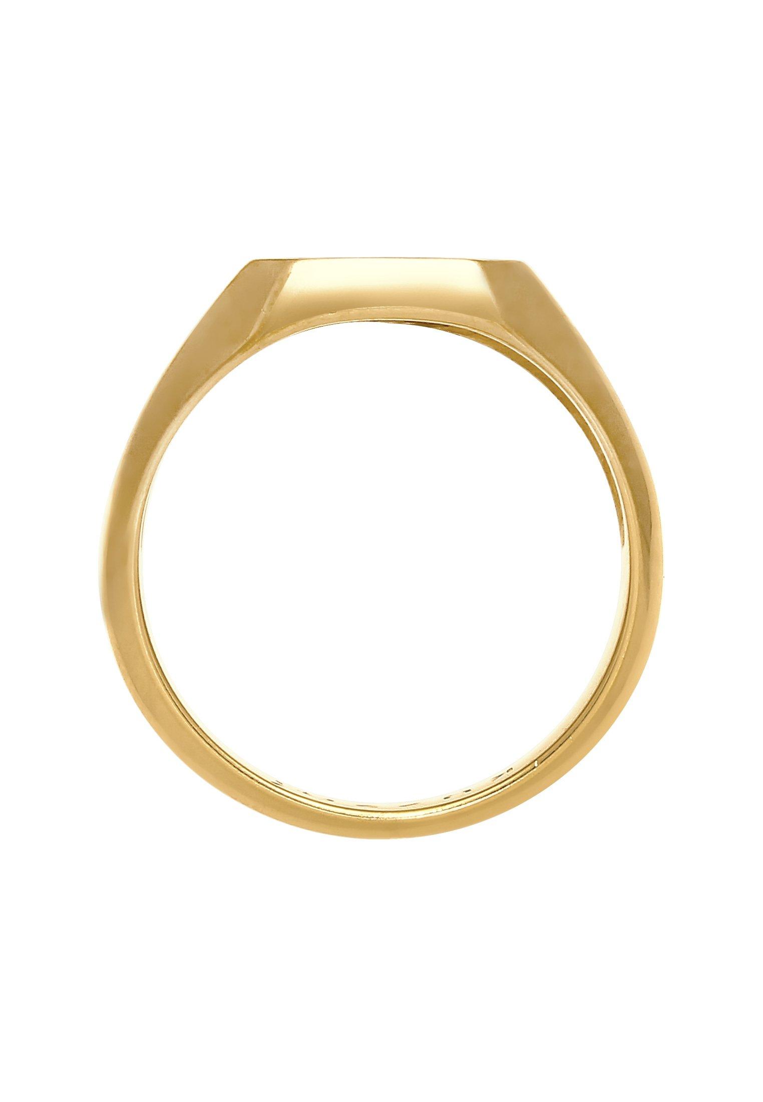 Kuzzoi Ring Siegelring Emaille Blau Basic 925 Silber