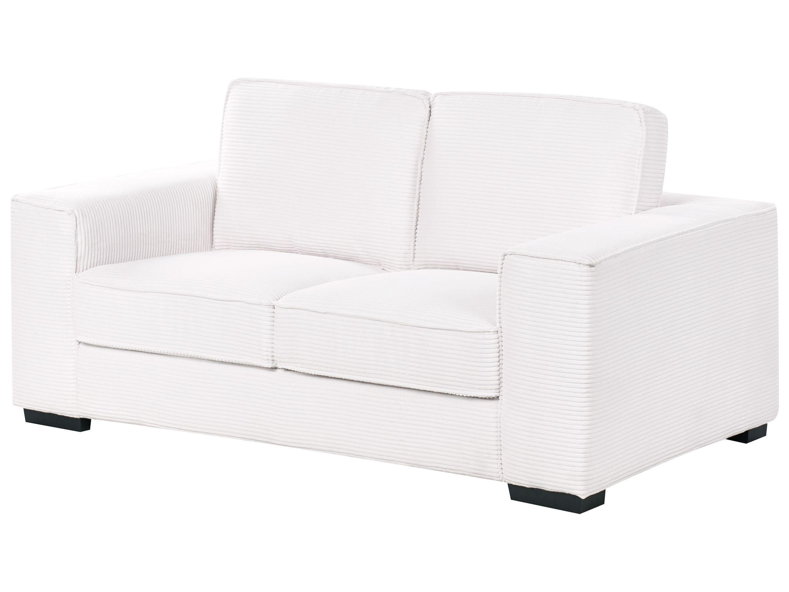 Beliani 2 Sitzer Sofa aus Cord Landhausstil VIKRAN