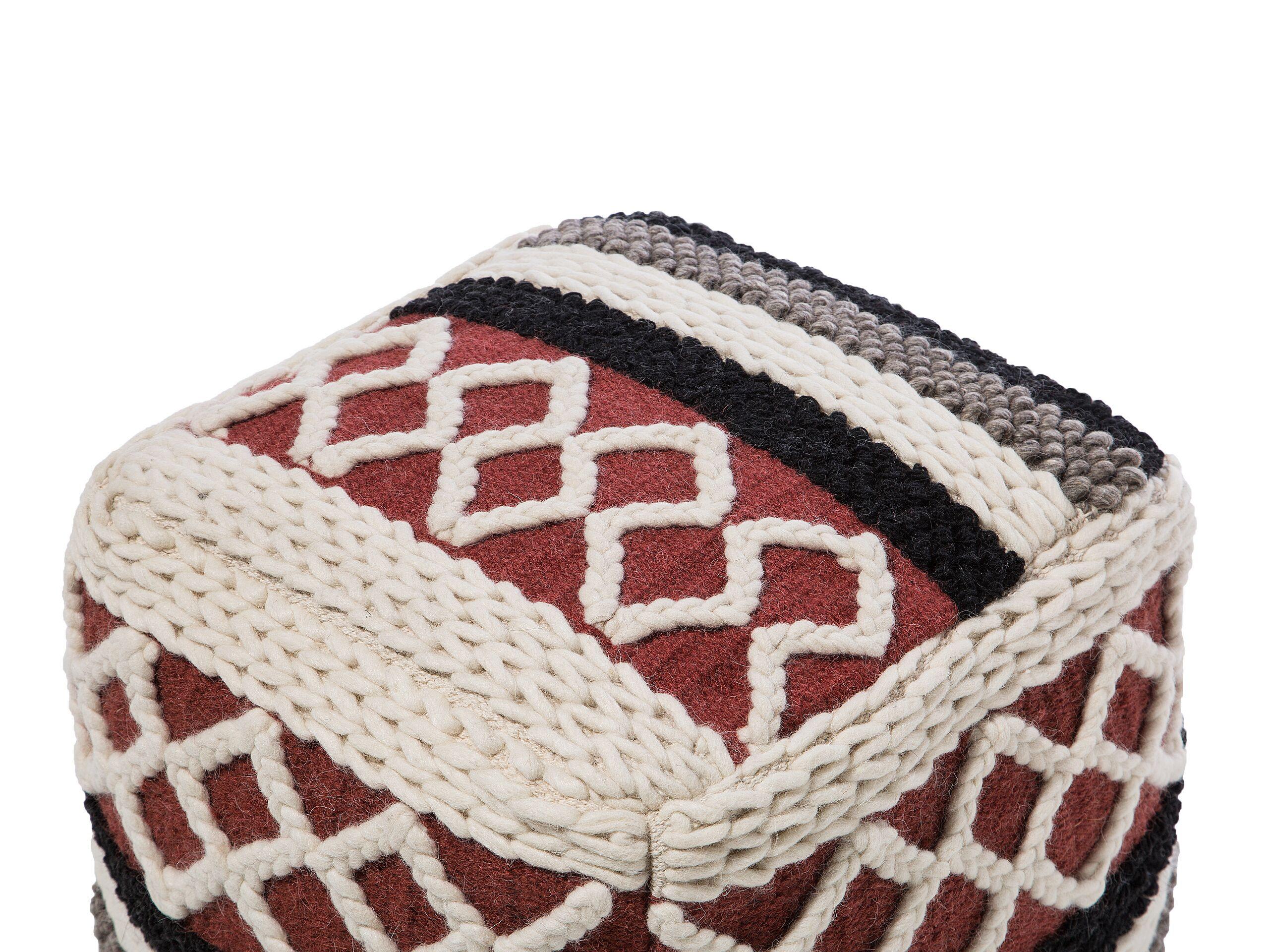 Beliani Pouf aus Baumwolle Boho SAGAR