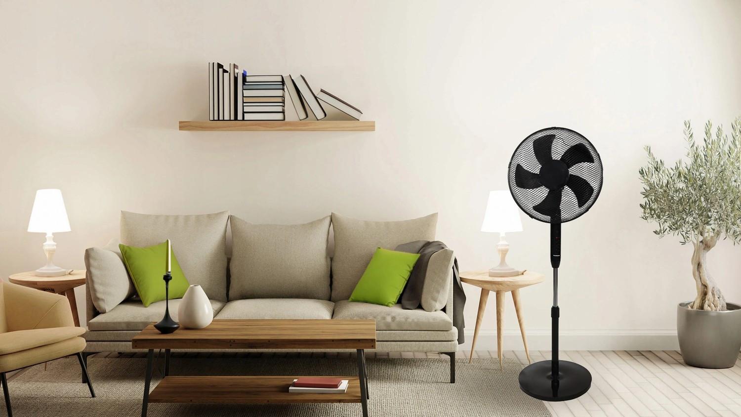 Northio Standventilator - 3 Modi, 5 Flügel, Timer, Fernbedienung