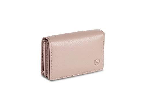 Only-bags.store Visitenkartenetui Leder mit RFID-Schutz - Platz für 50 Visitenkarten - 6 Fächer -