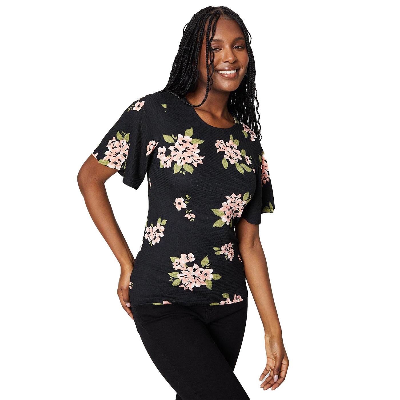 Dorothy Perkins Oberteil Rundhalsausschnitt  FlatterÄrmel