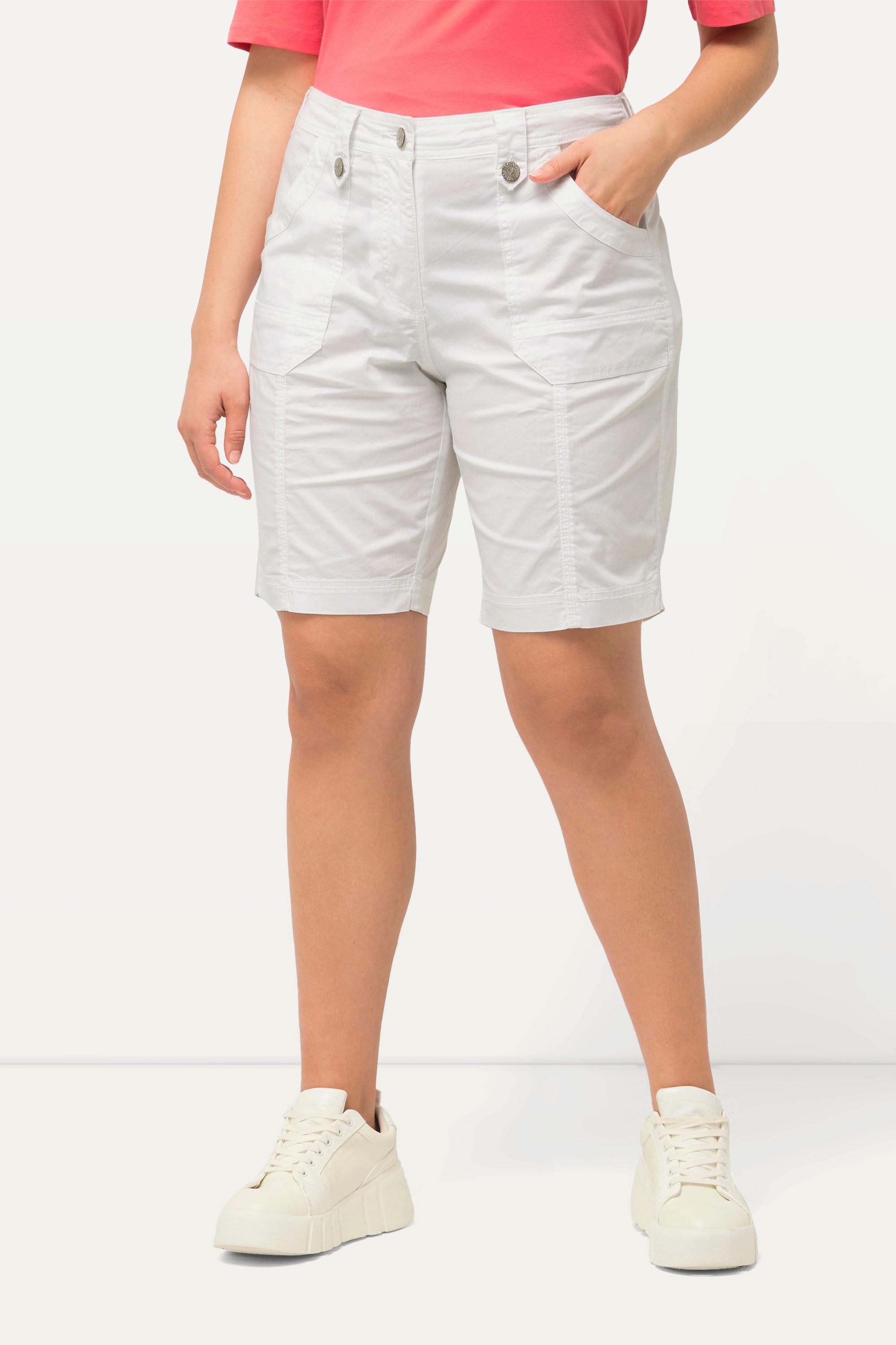 Ulla Popken Cargo-Bermuda, Komfortbund, 4-Pocket-Schnitt