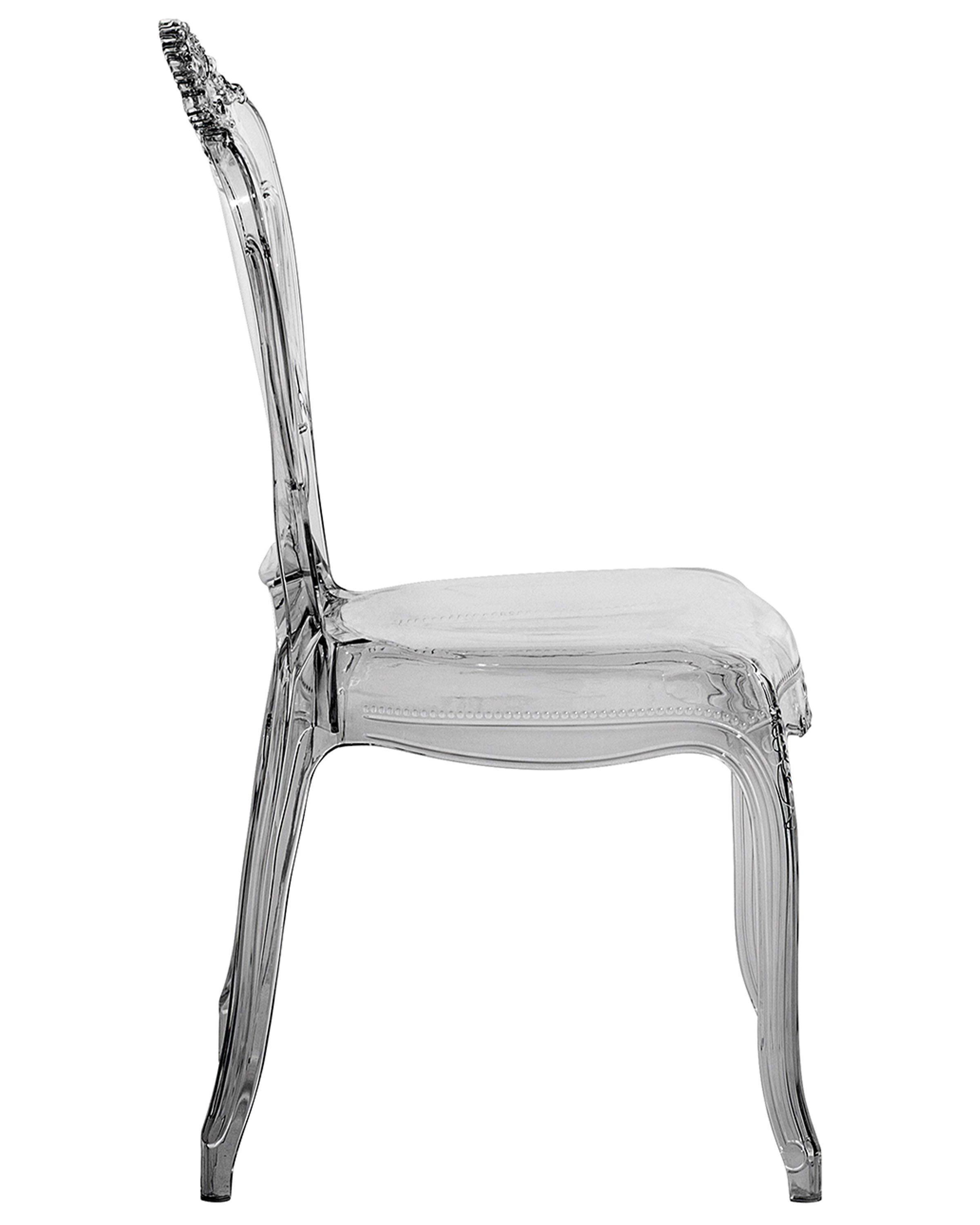 Beliani Esszimmerstuhl 2er Set aus Polycarbonat Glamourös VERMONT