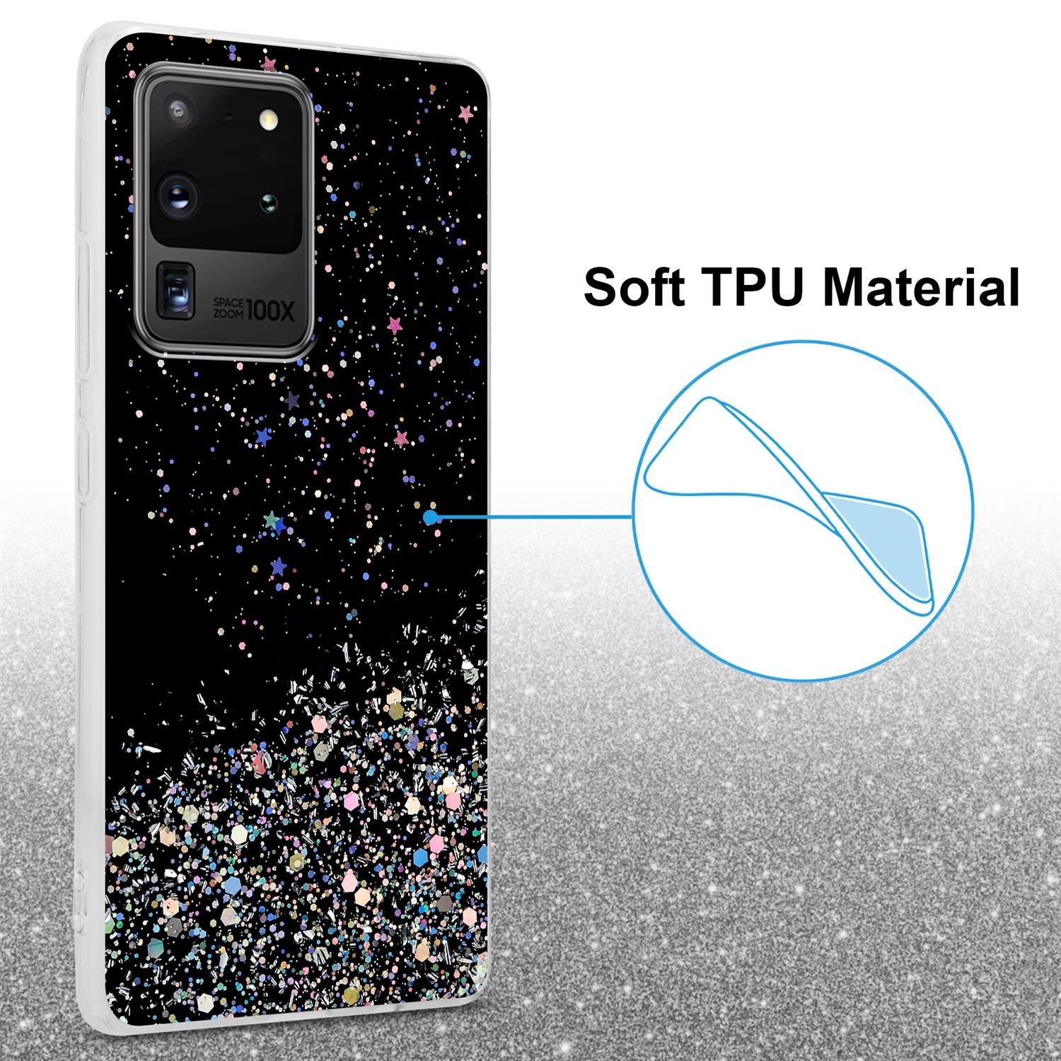 Cadorabo Hülle für Samsung Galaxy S20 ULTRA TPU Silikon mit funkelnden Glitter