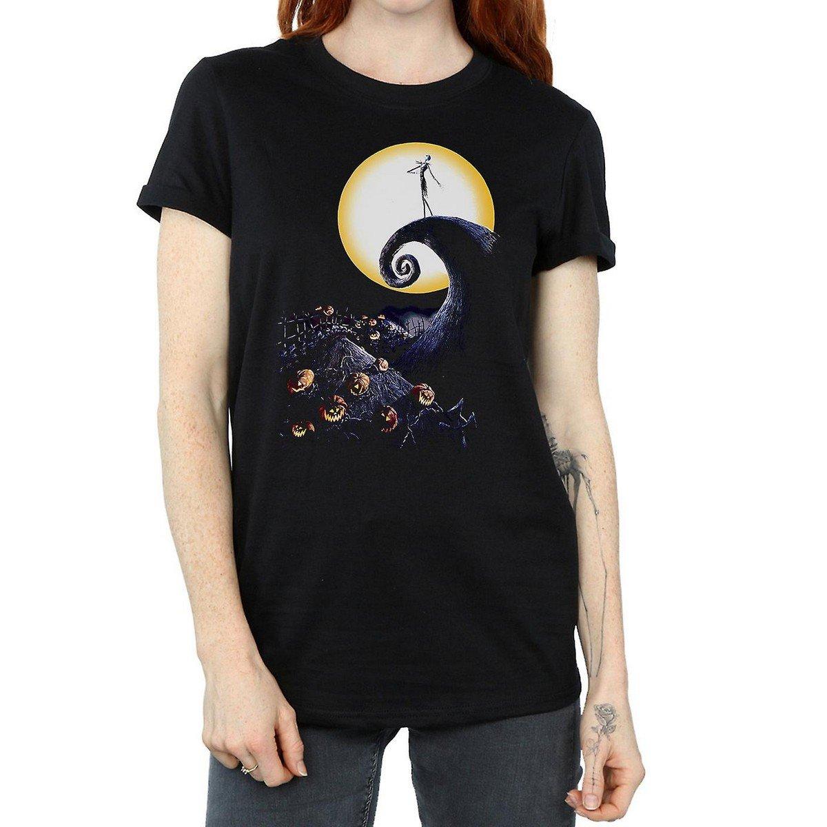 Nightmare Before Christmas Cemetery Print Kurzarm T-Shirt