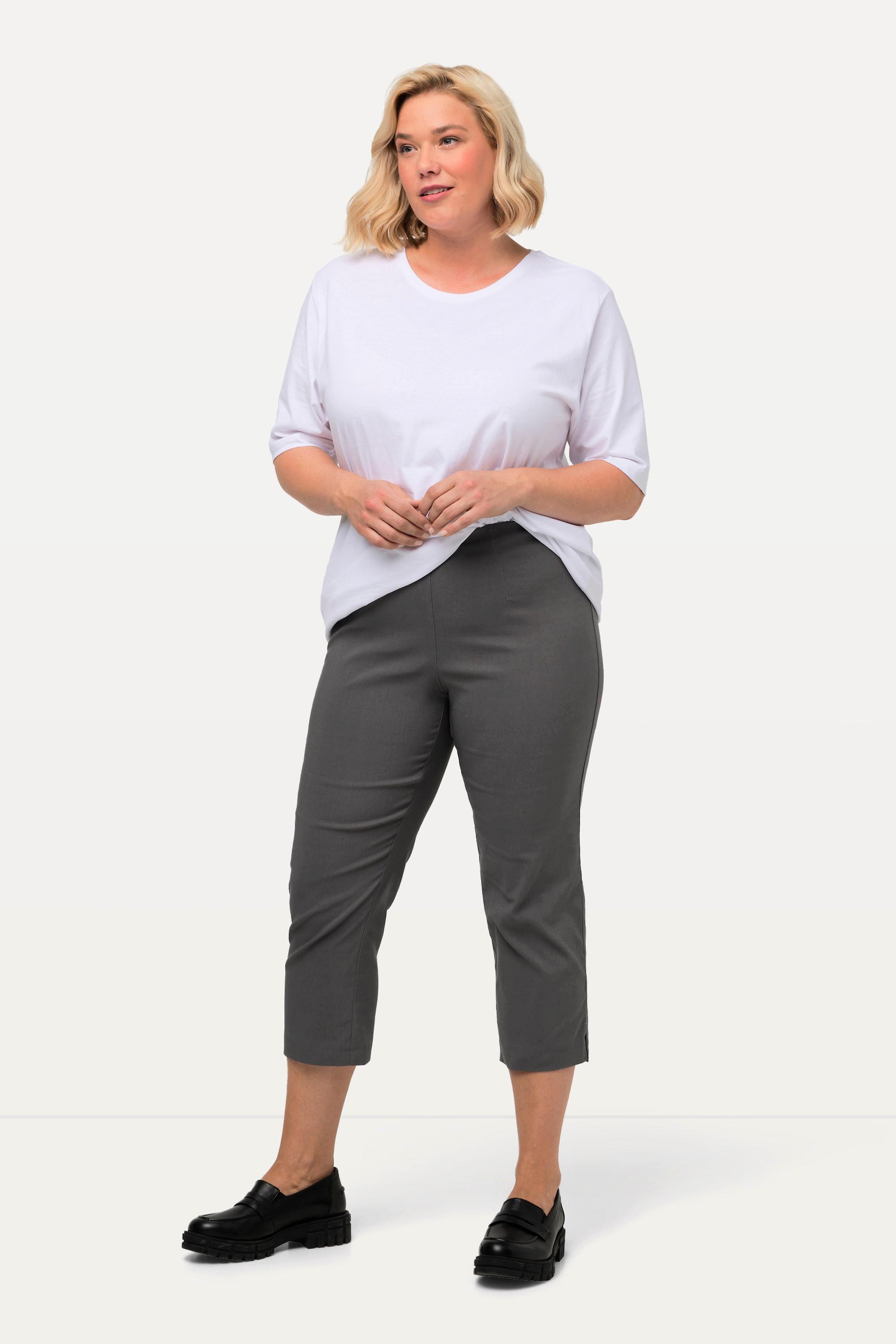 Ulla Popken Bengalinhose wadenlang mit Elastikbund