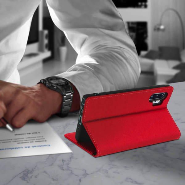 Avizar Cover Echtleder Galaxy Note 10 Plus Rot