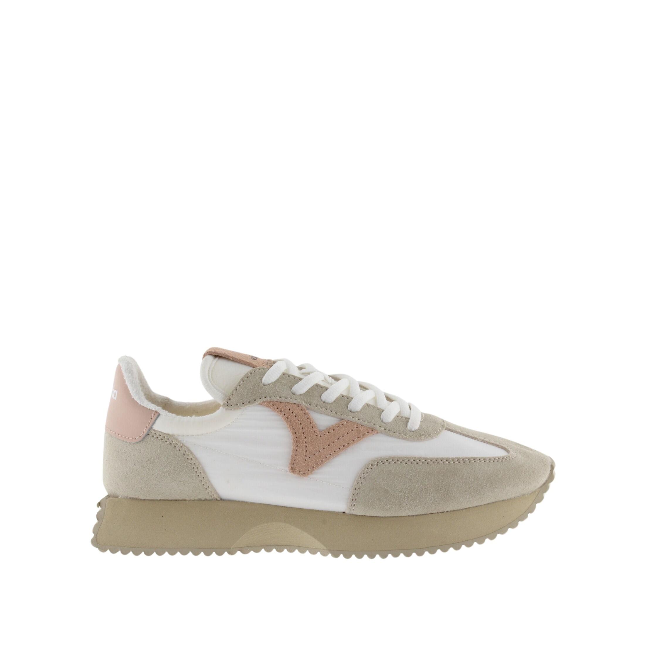 Victoria retro-sneaker aus spaltleder für damen cosmos